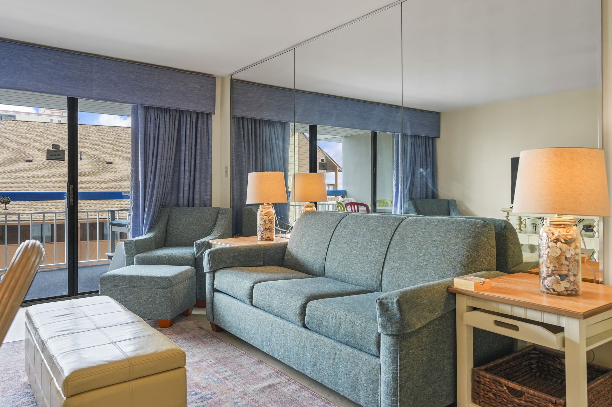 Living room with Queen Sleeper Sofa