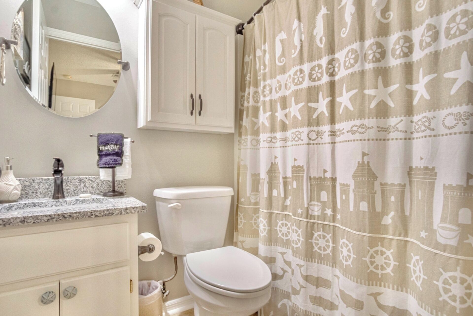 Master bathroom with tub/shower combo