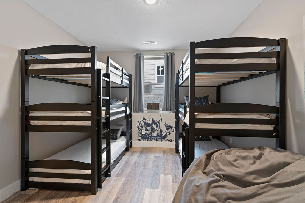 Lower level bunk room for all the kiddos!