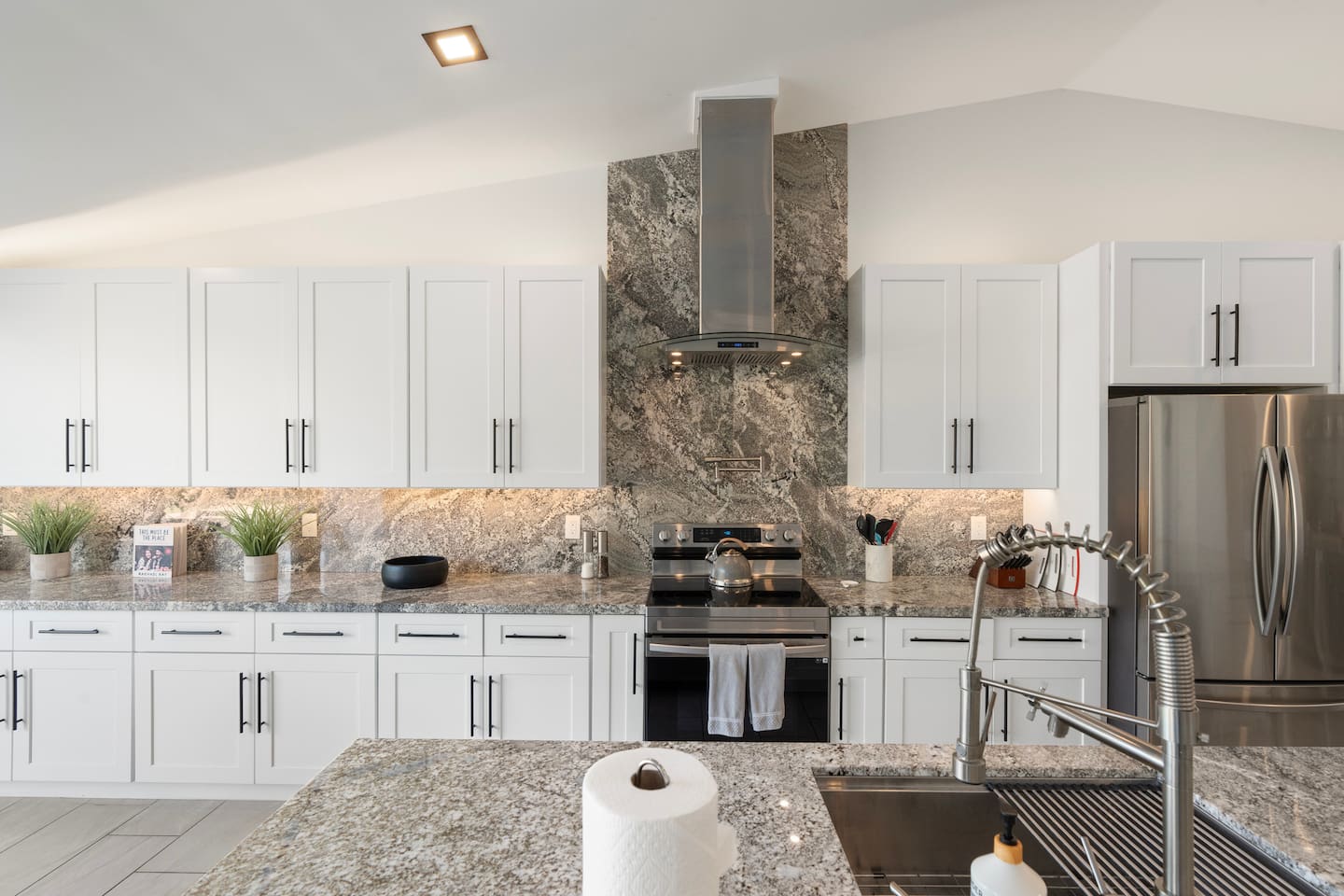 Premium appliances and polished finishes.

