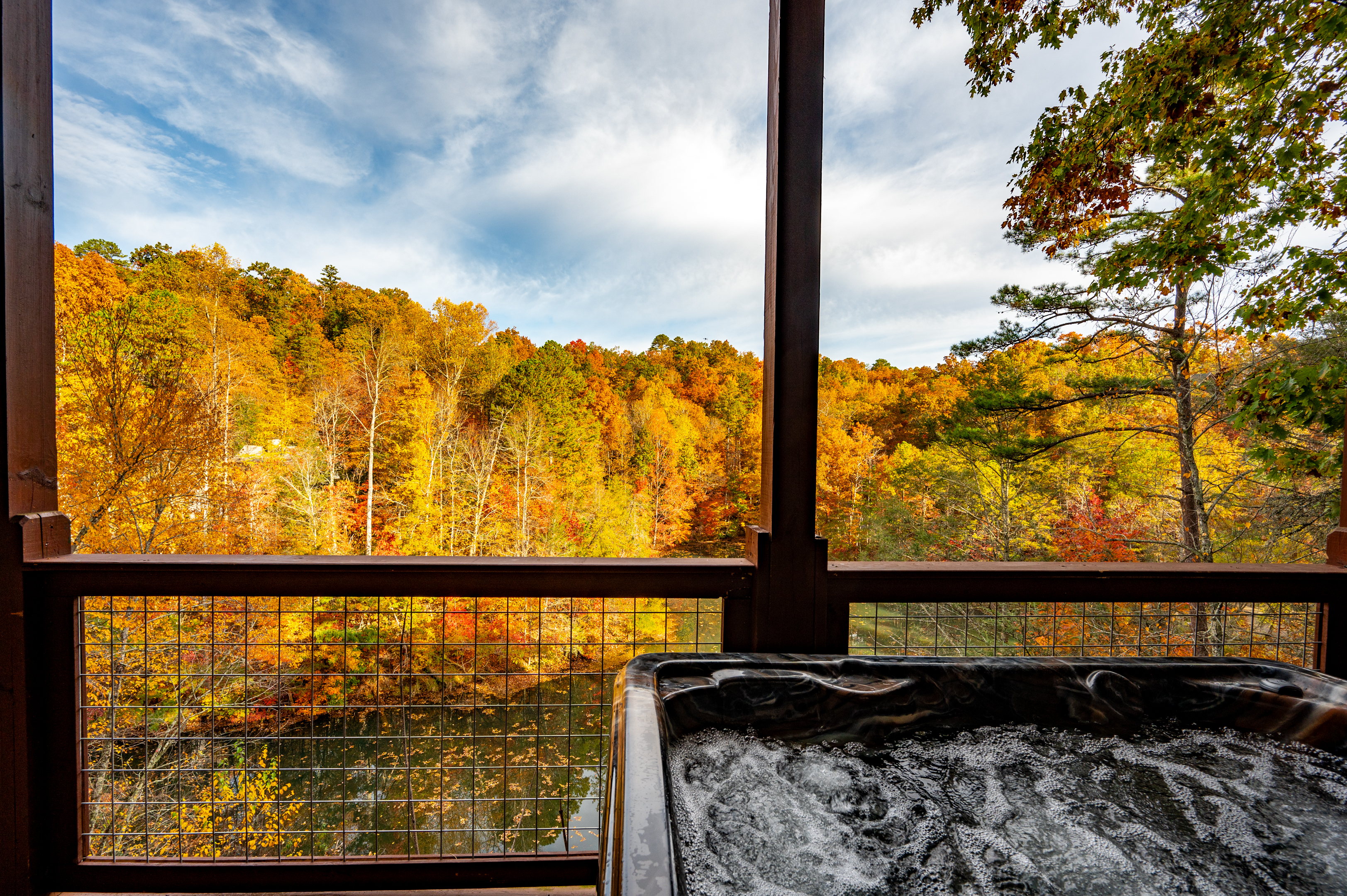Kick Back In the Hot Tub While Overlooking An Insane View