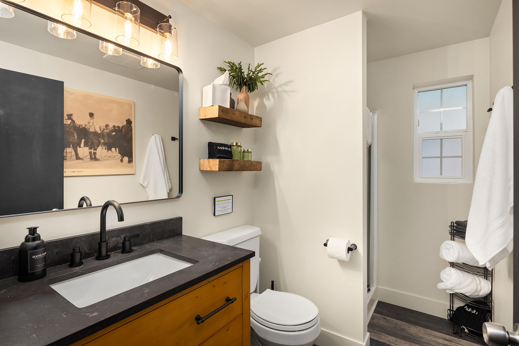 Bathroom #2: lower level with walk-in shower