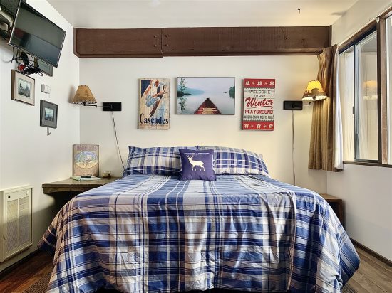 Full-size bed.