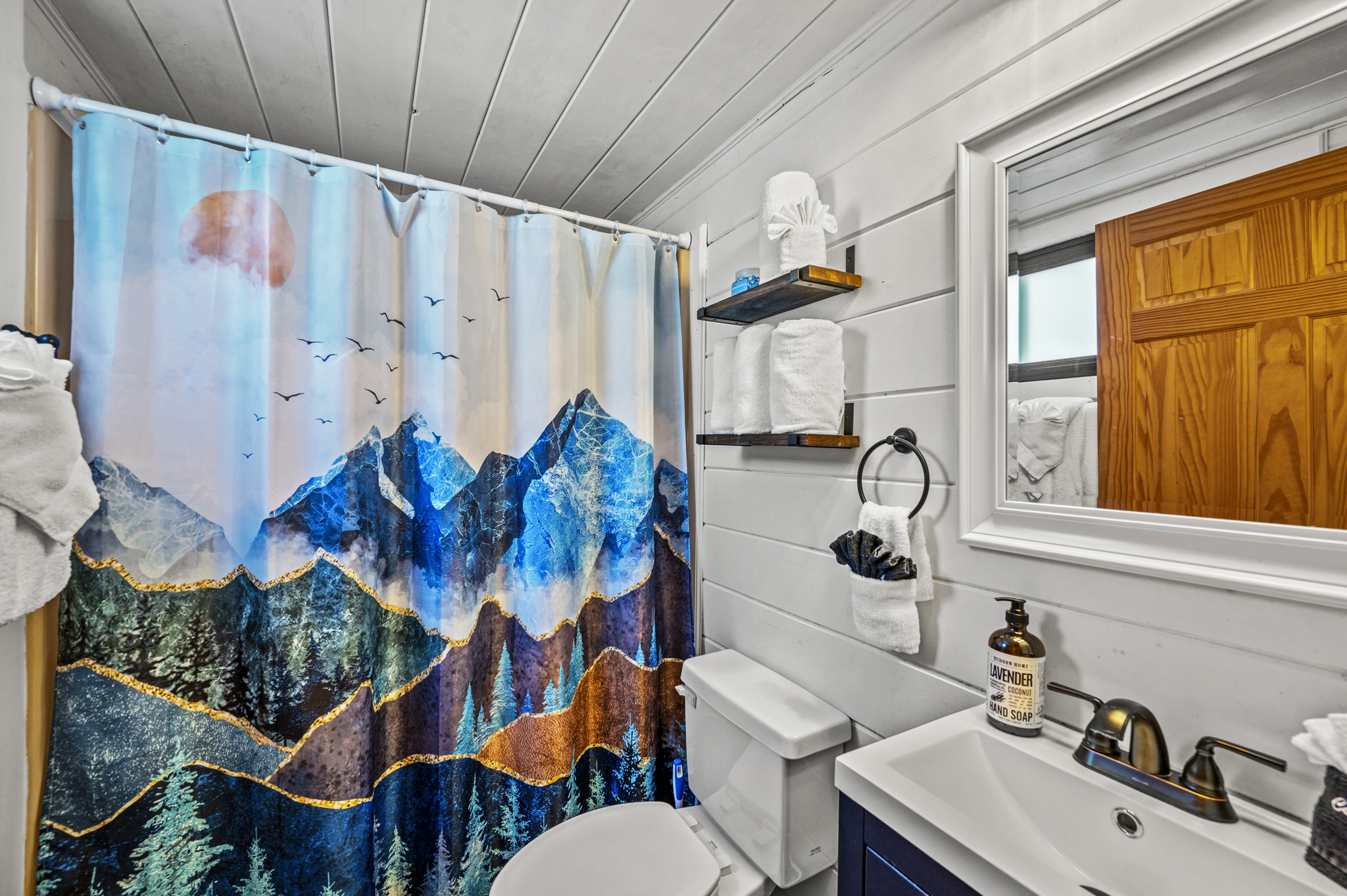 The main floor features a full bathroom complete with the necessities