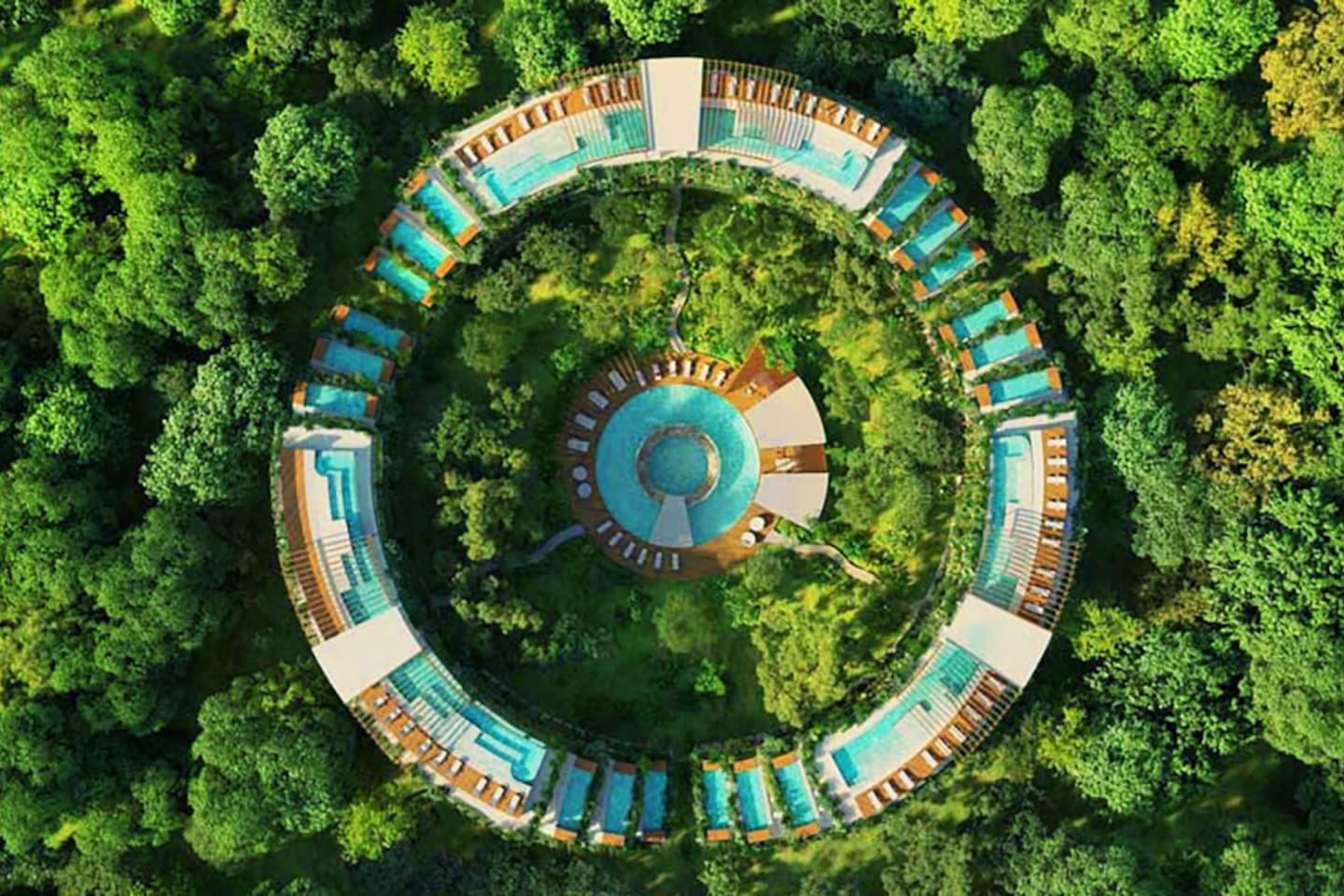 A unique circular community built around a cenote concepts