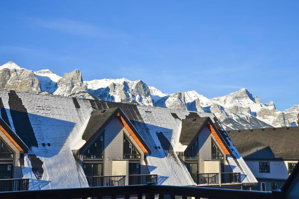 View From The 3rd floor Patio Of Rundle Mountain