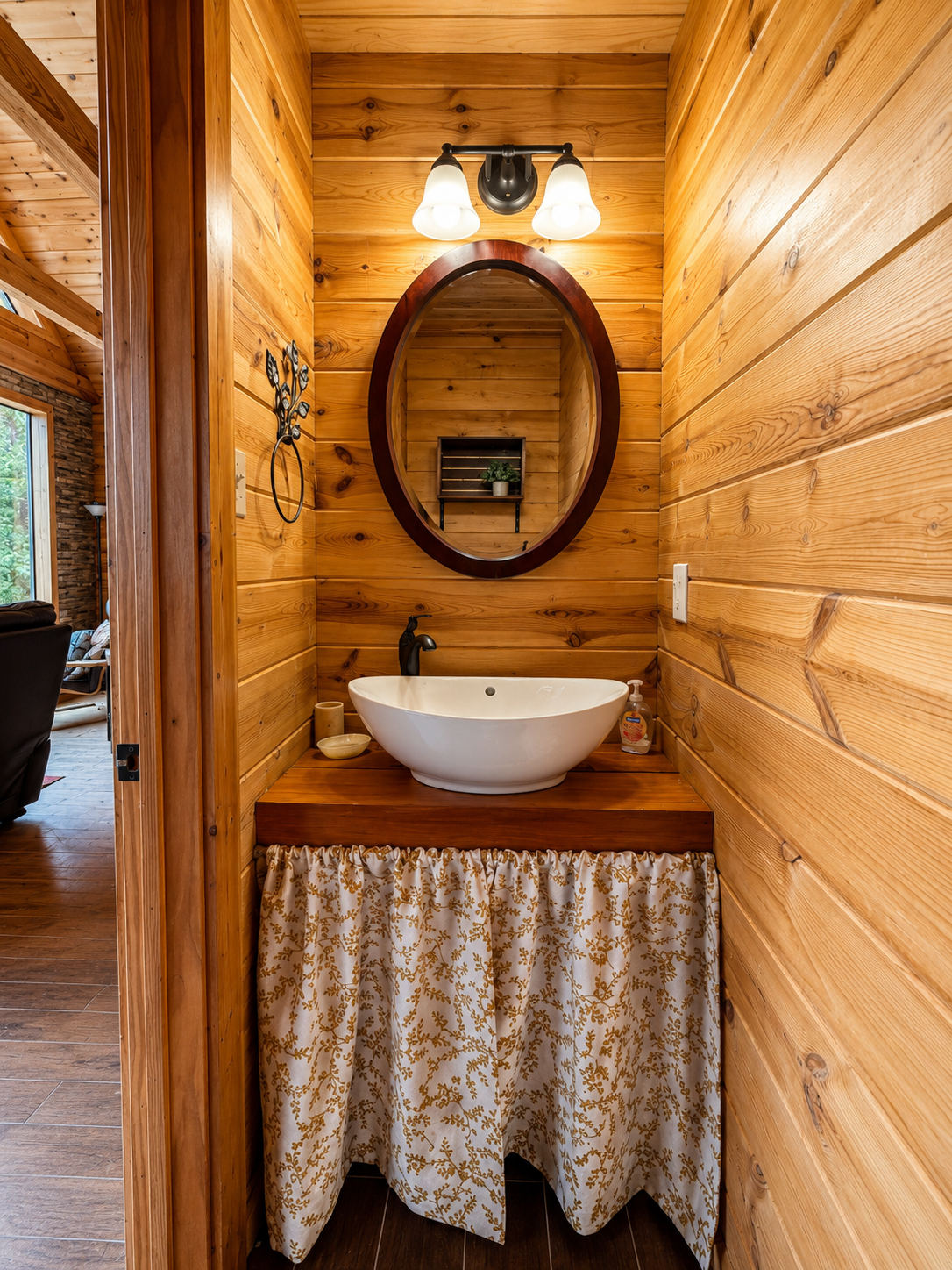 Half bathroom off the main area