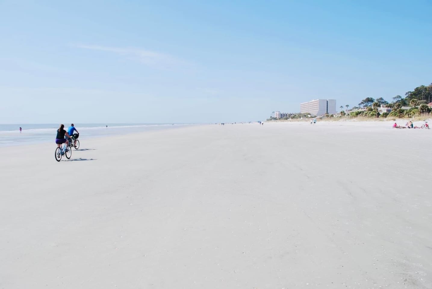 Biking on the beach
