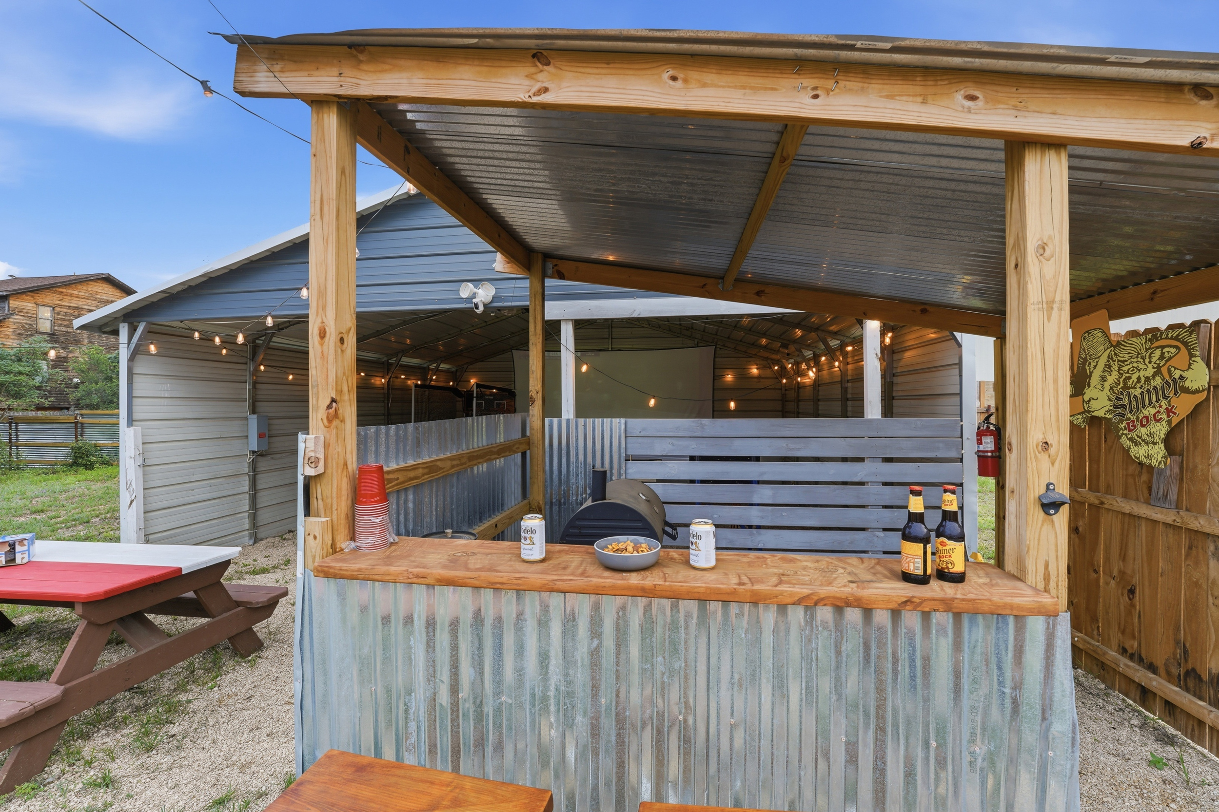 Outdoor cooking space ready for BBQ nights and group meals