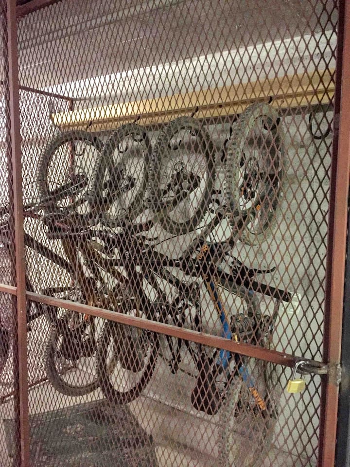 Private & Secure Bike Storage within locked garage. 
