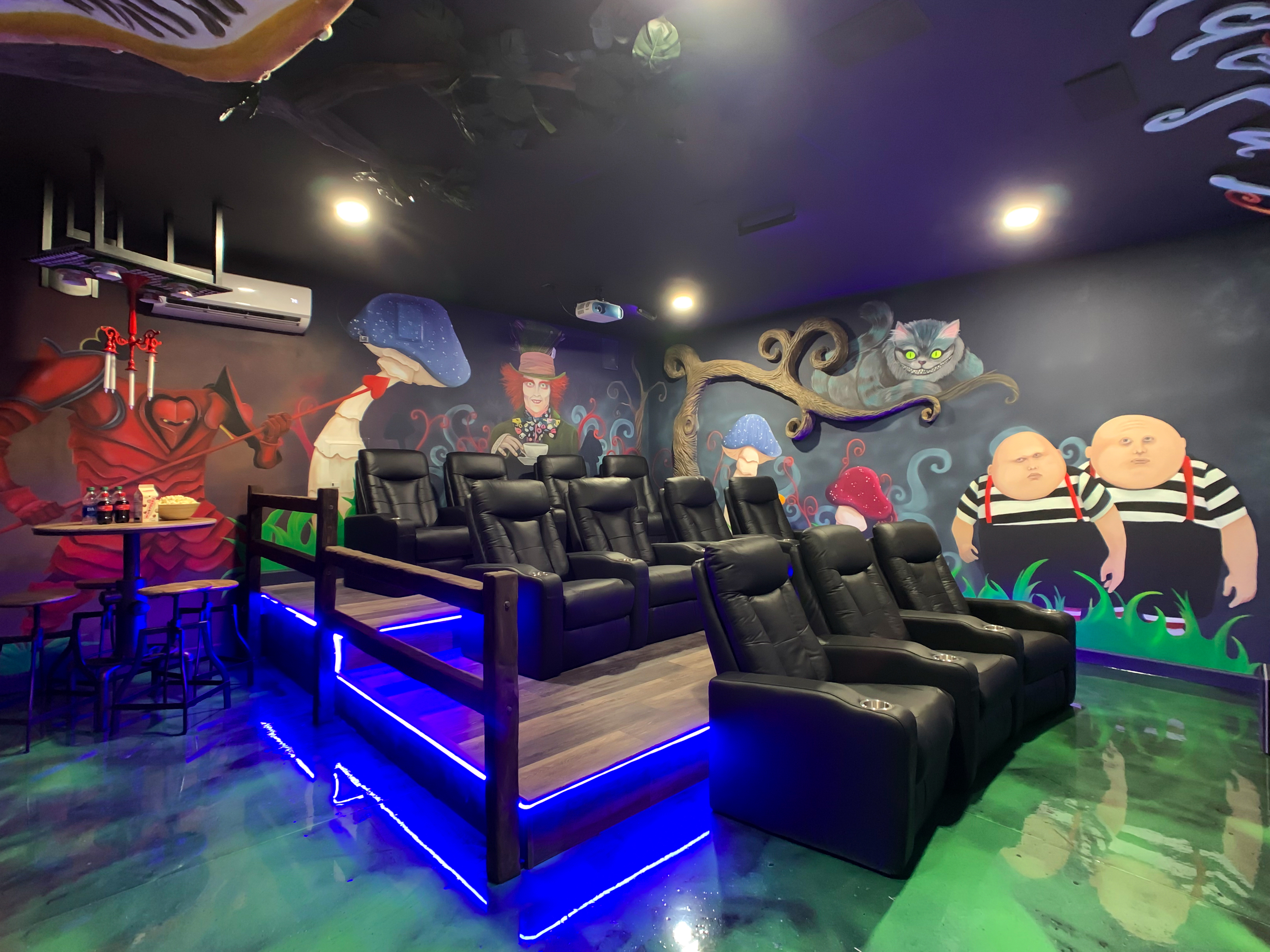 Wonderland Movie Theater - 120" Screen w/ 5.1 Surround Sound