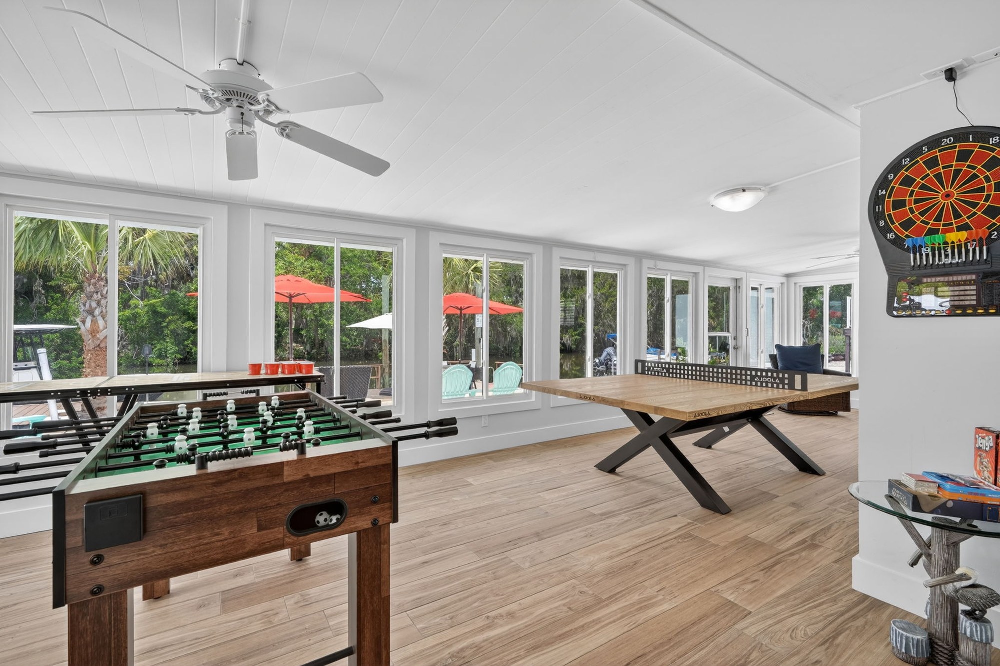 Game room with foosball table