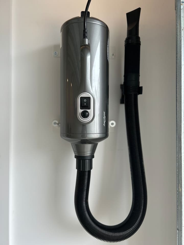 Available for our renters, high speed blow dryer for dogs - wash your furry friends at the public facilities when heading home from the beach and then give ‘em a quick dry when you get home!