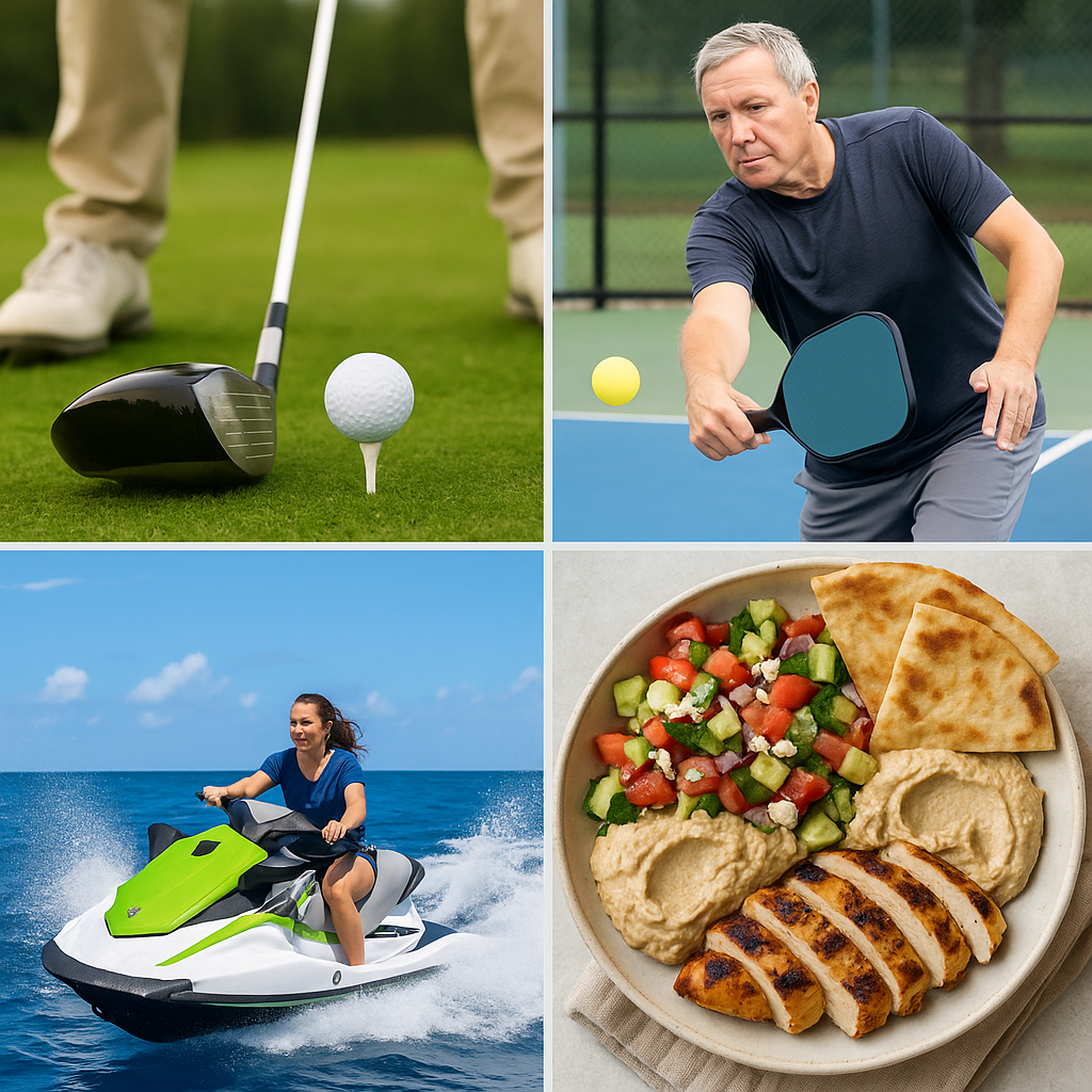 Famous golf courses and pickleball courses nearby