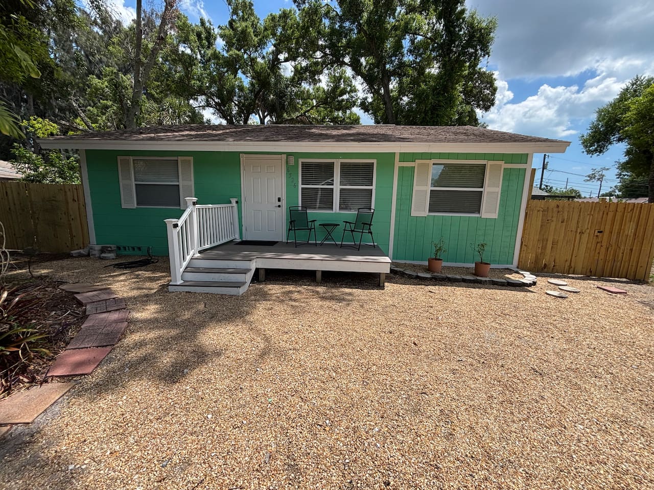 The driveway has plenty of room if you are bringing your rv or boat
