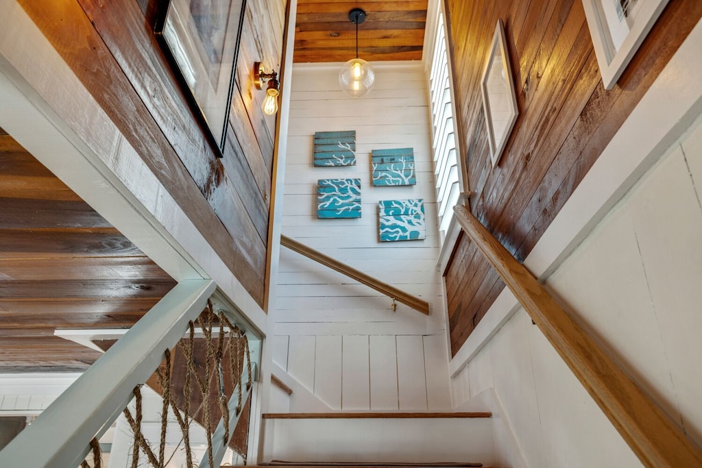 Classic original tongue and groove walls and ceiling throughout.