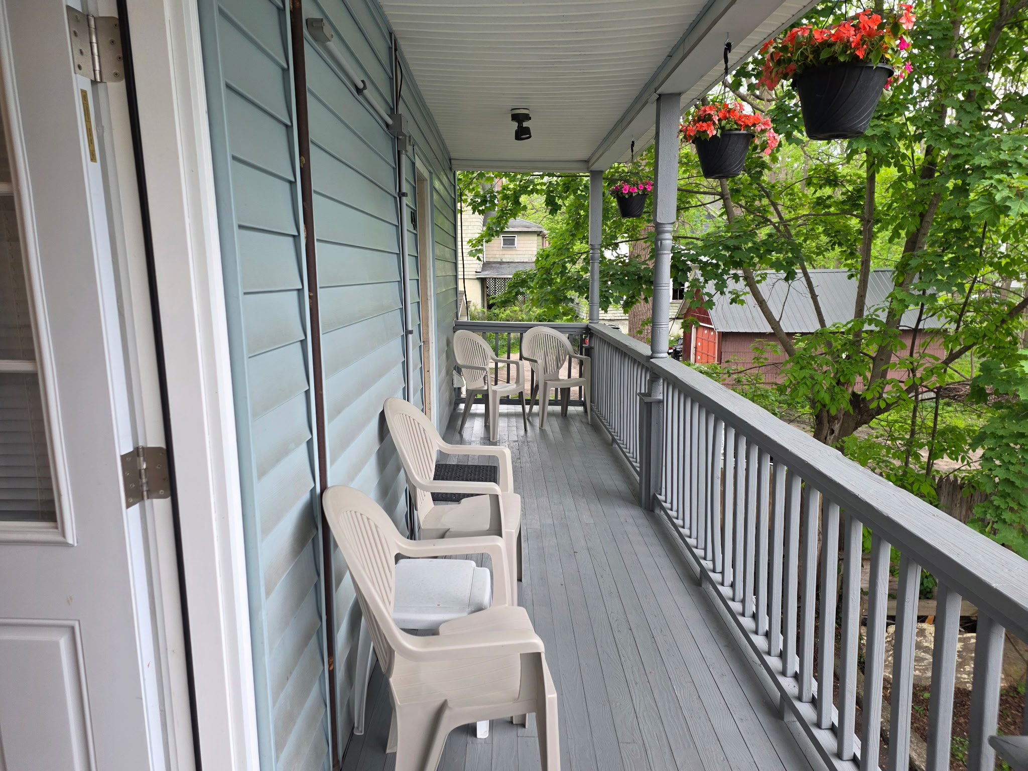 40 West - covered back porch, far side of porch belongs to 42 West
