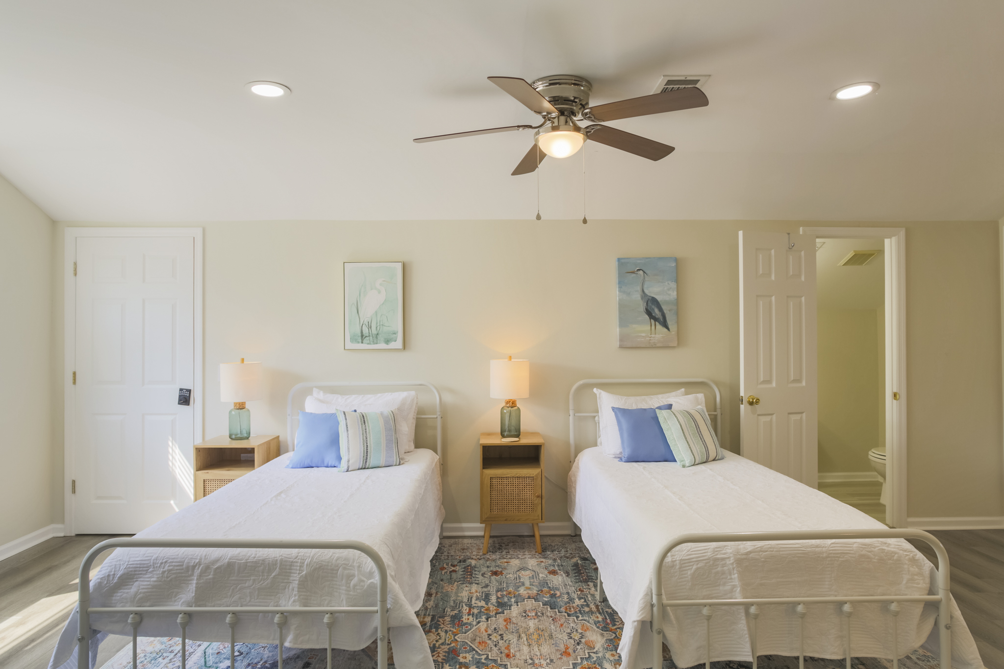 Twin beds make the loft a perfect spot for kids or extra guests.