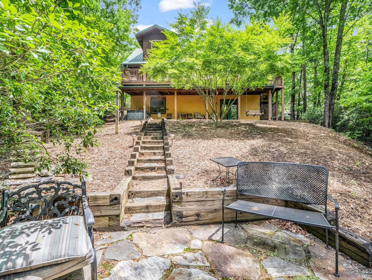 Rear, exterior view of property 