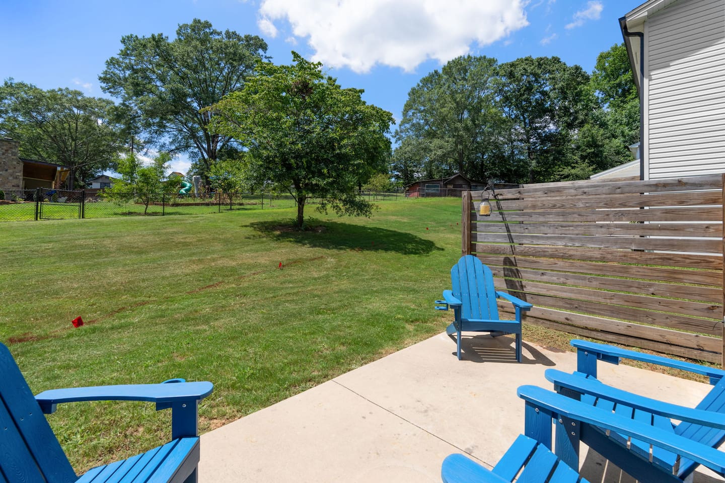 Private backyard patio