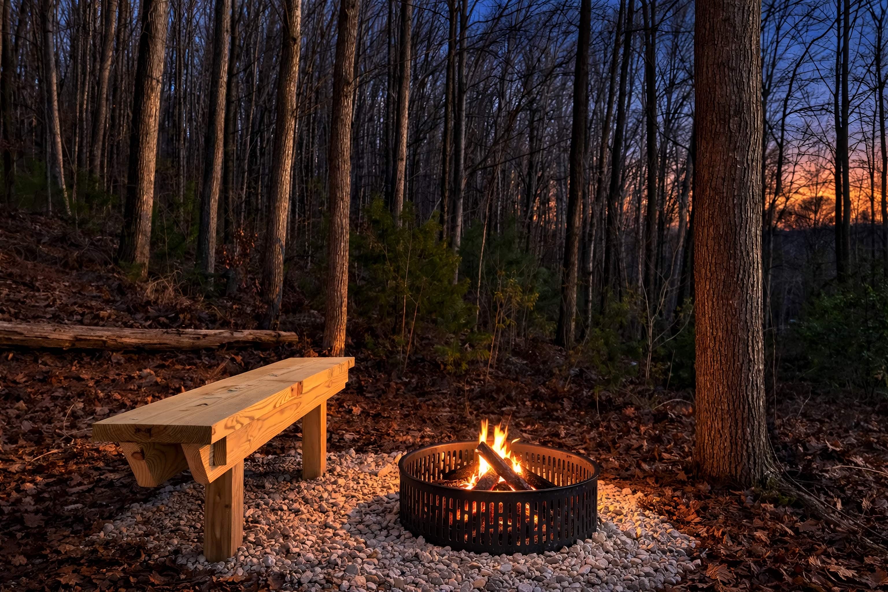 Fire-pit area for roasting marshmallows!