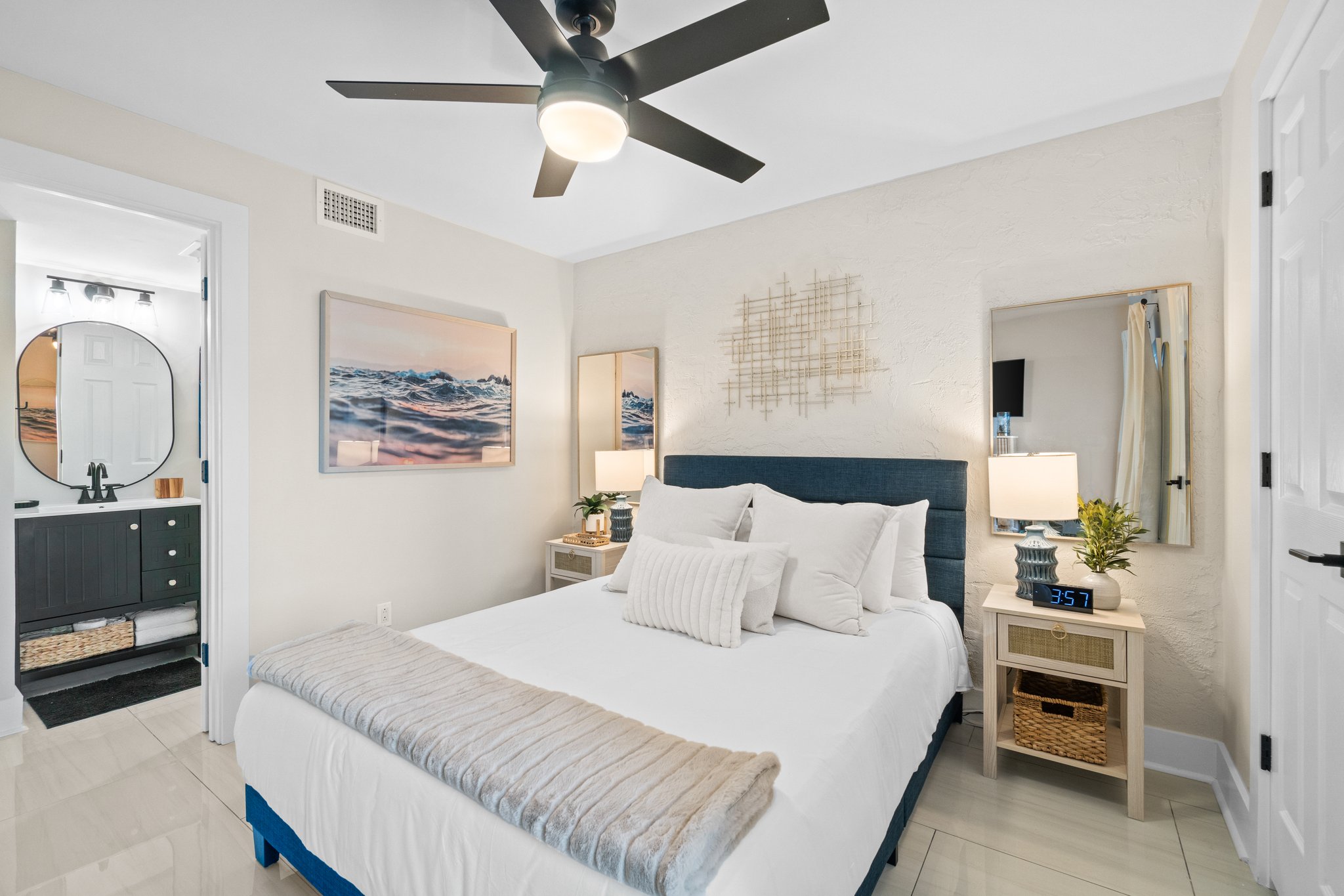 main level bedroom with ensuite bath