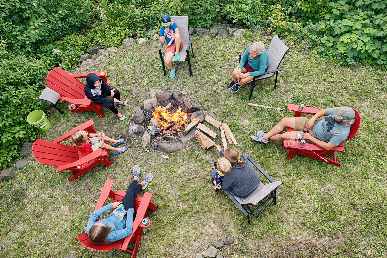 The perfect gathering place after a day of adventure, warm flames, cool night air, and the kind of conversations you never want to end. Just steps outside the basement door.