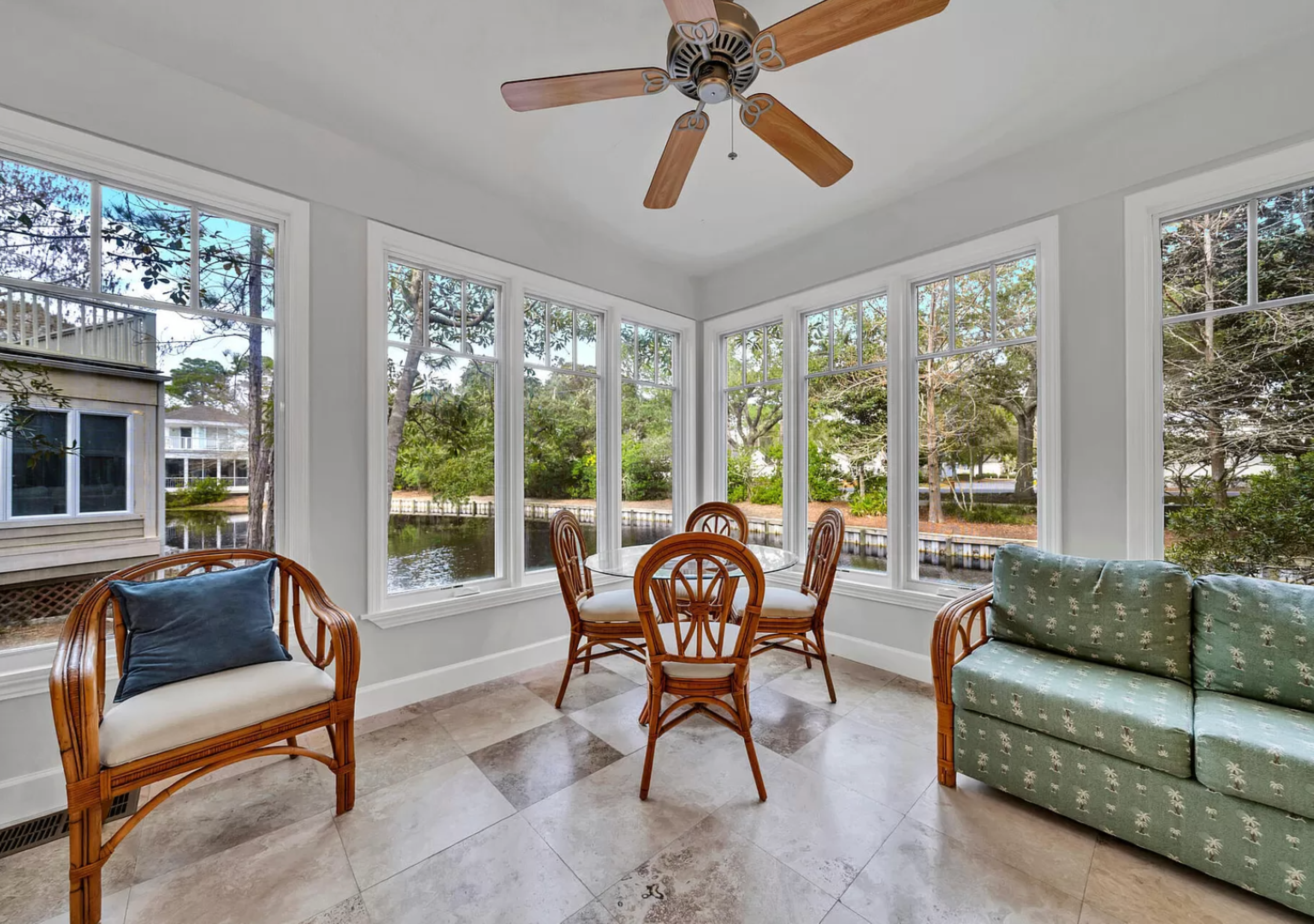Start the day with a tasty breakfast in the radiant sunroom.