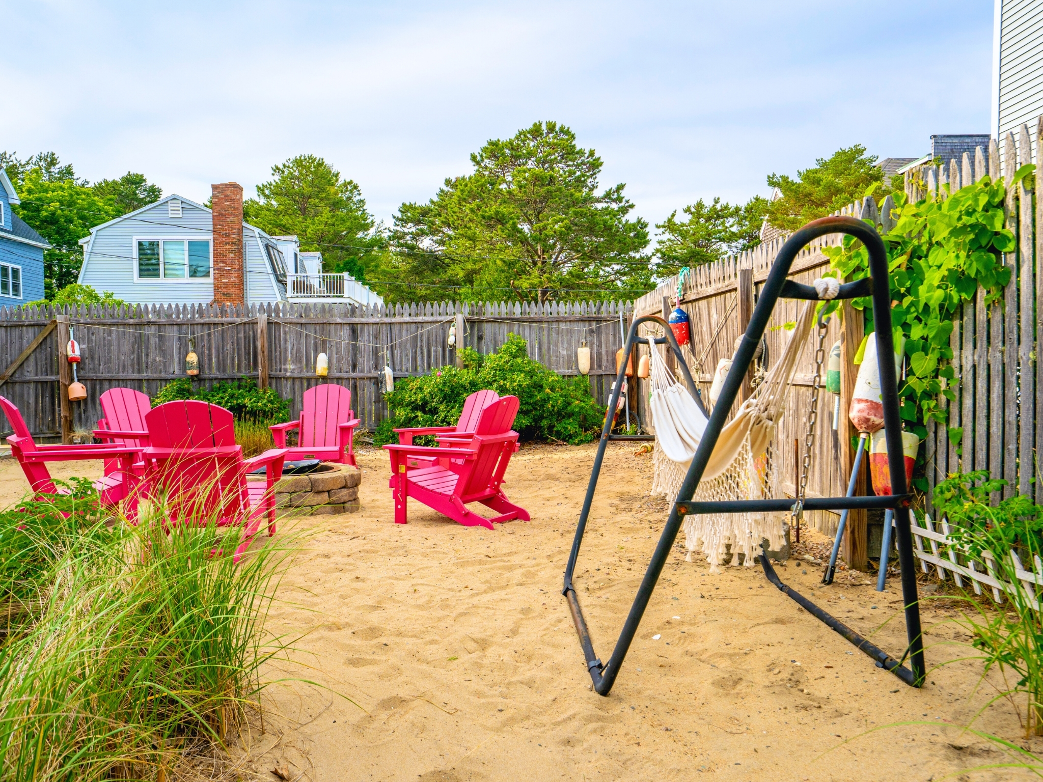 Take a moment to unwind in our hammock — the perfect spot to relax, nap, or just enjoy the day!