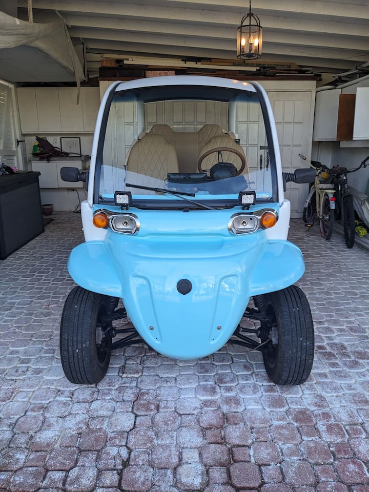 We are going to be offering our 6 seater Gem Car to our guests to rent during your stay. It's a great way to go to the beach, bowling alley, golf course, go cart racing, and the 3 restaurants located in our gated community.