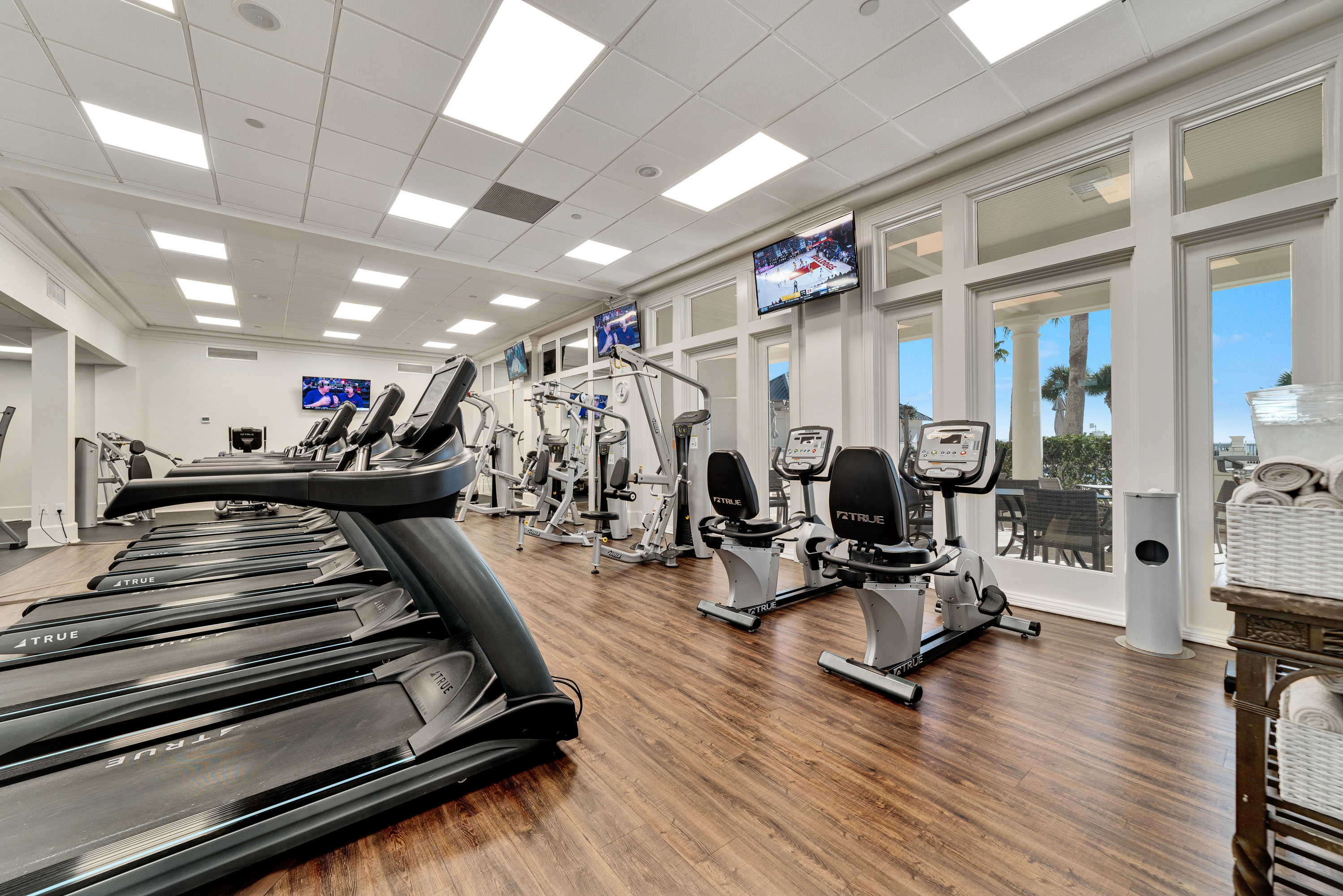 Energize your body and soothe your soul in our fitness center overlooking the ocean.  Achieve your fitness goals while enjoying the beauty of the coast.