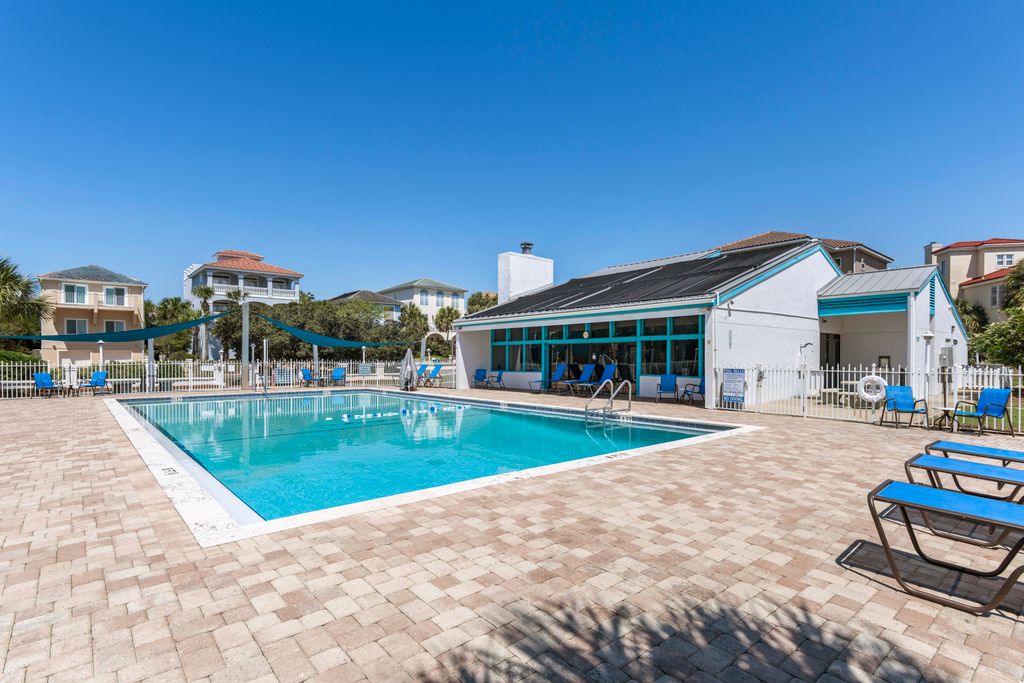 Community Pool with loungers.
