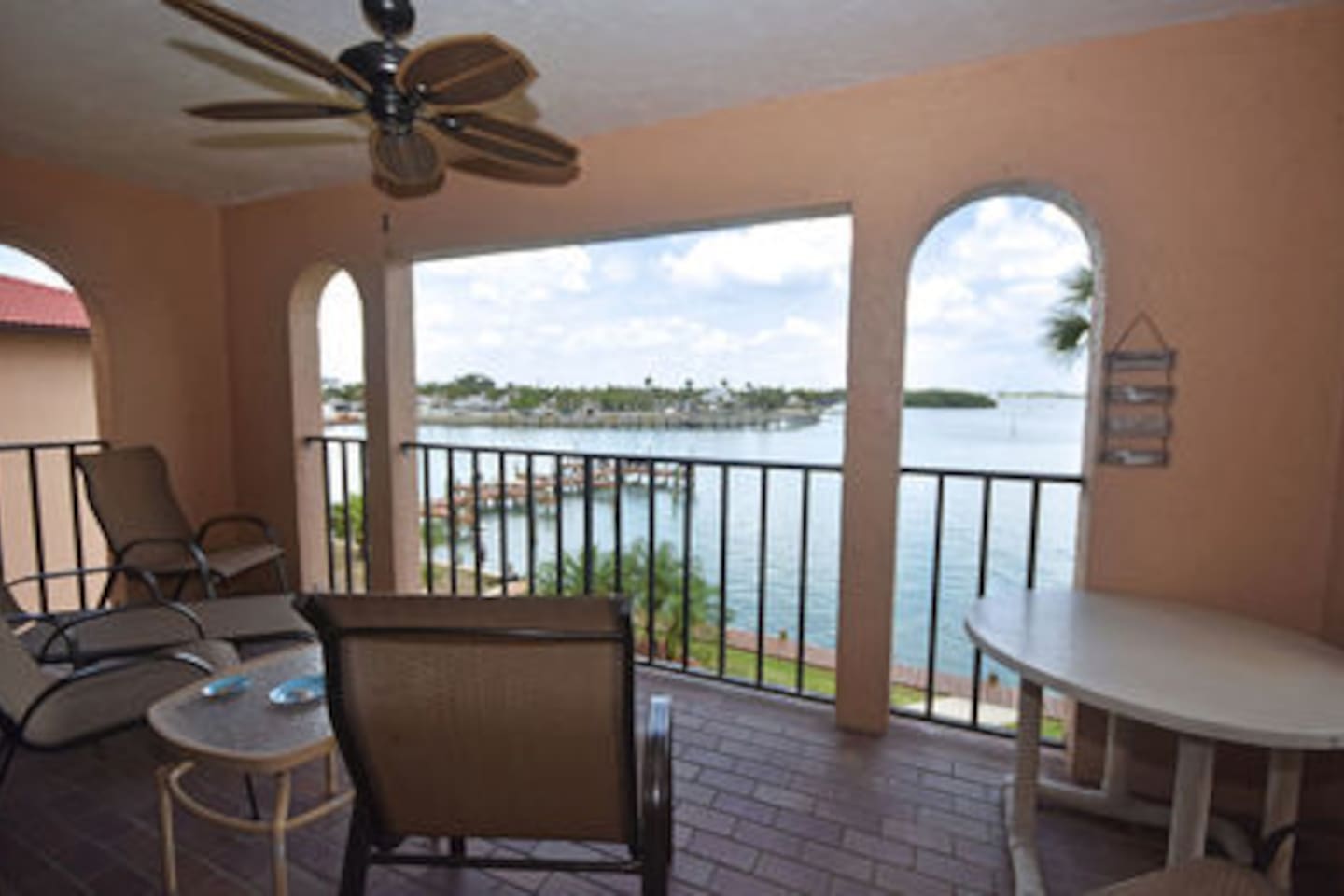 PRIVATE PATIO WITH FULL BAY VIEW
