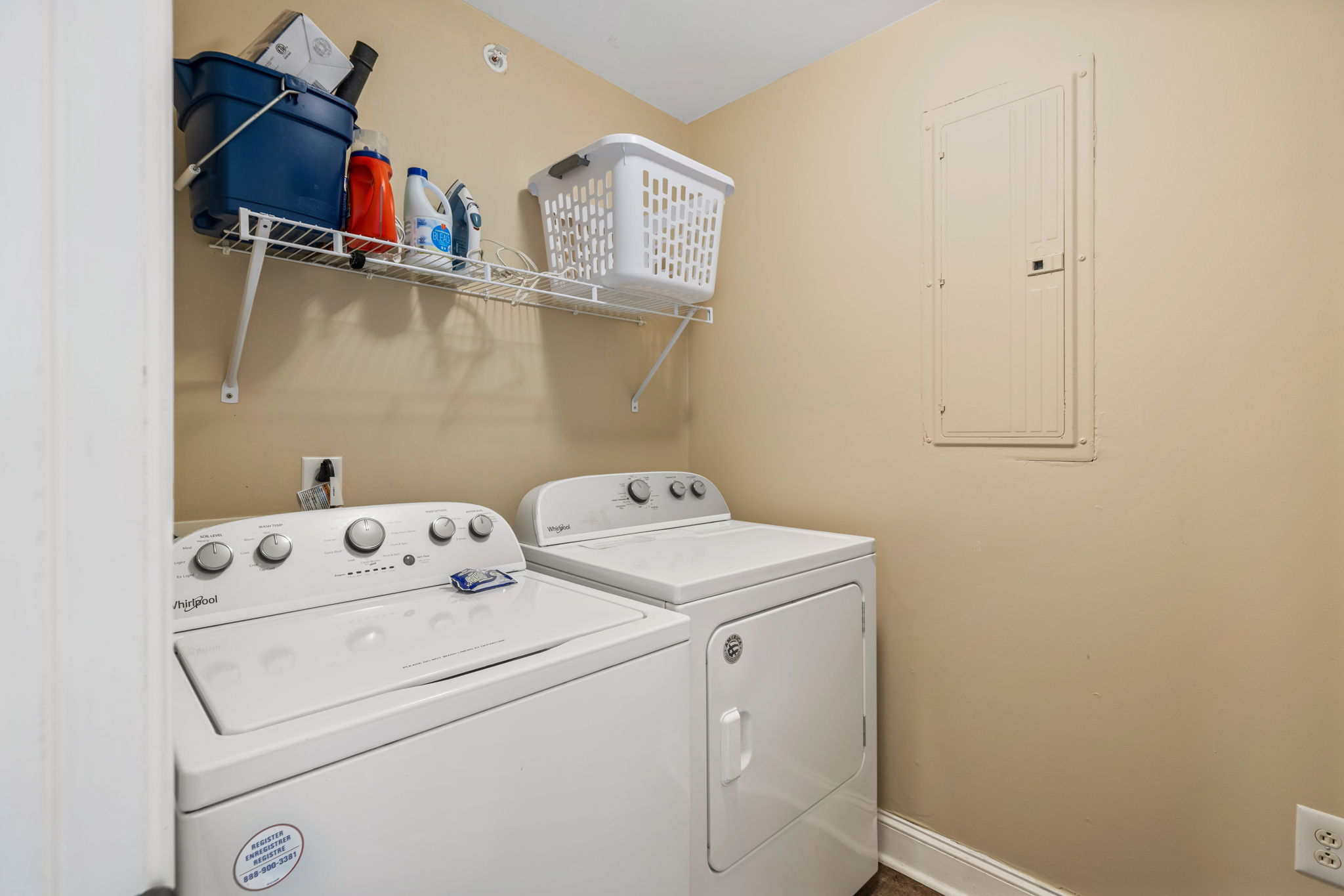 Laundry Room | Starfish | Oceanview 101 | 1116 Ocean Blvd, Isle of Palms, SC | IOP Escapes