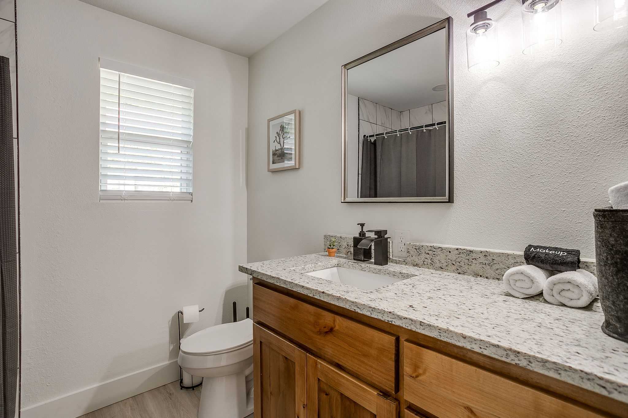 Private, clean, and well-lit with all essentials provided for your comfort.