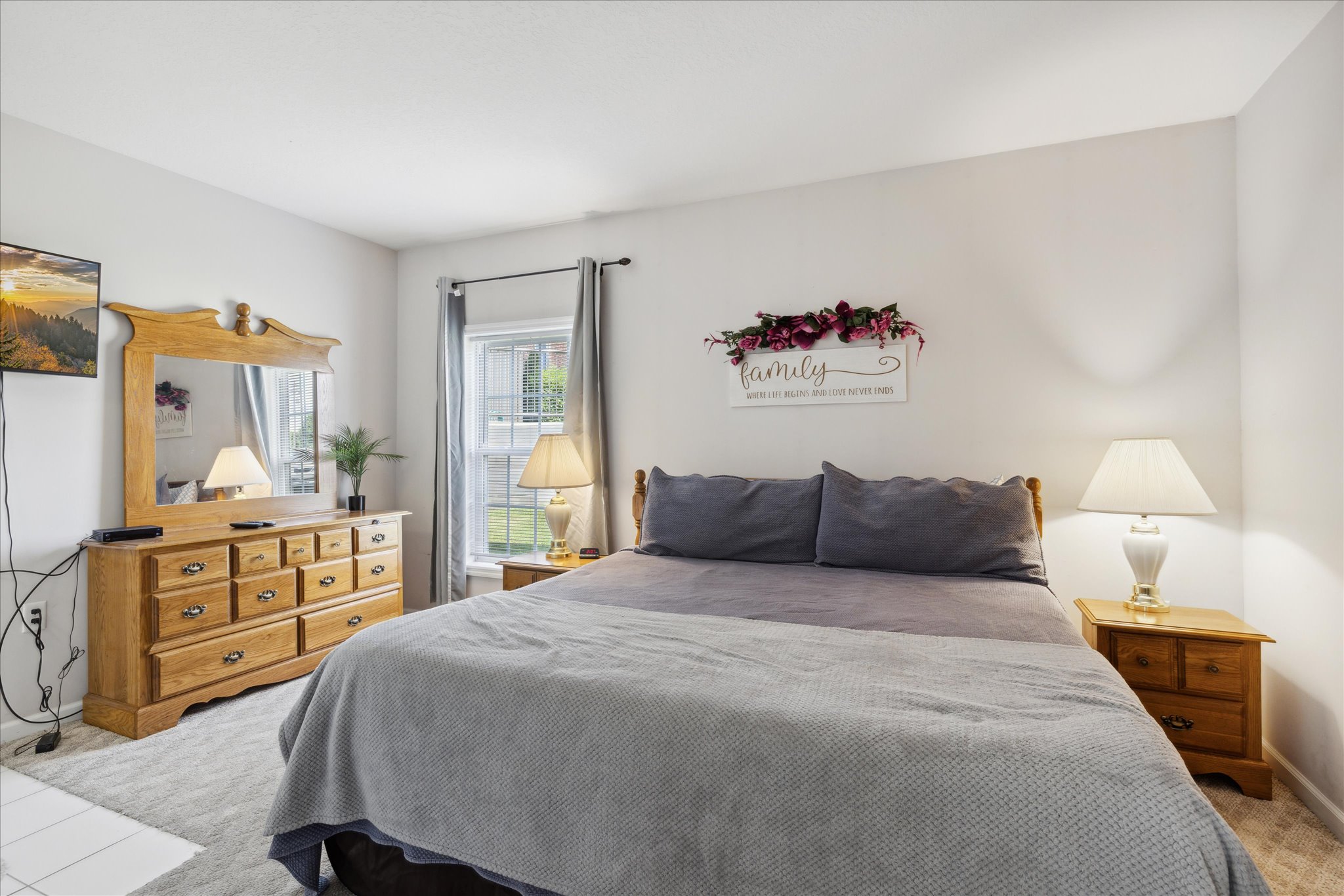 New upgraded king mattress in master bedroom