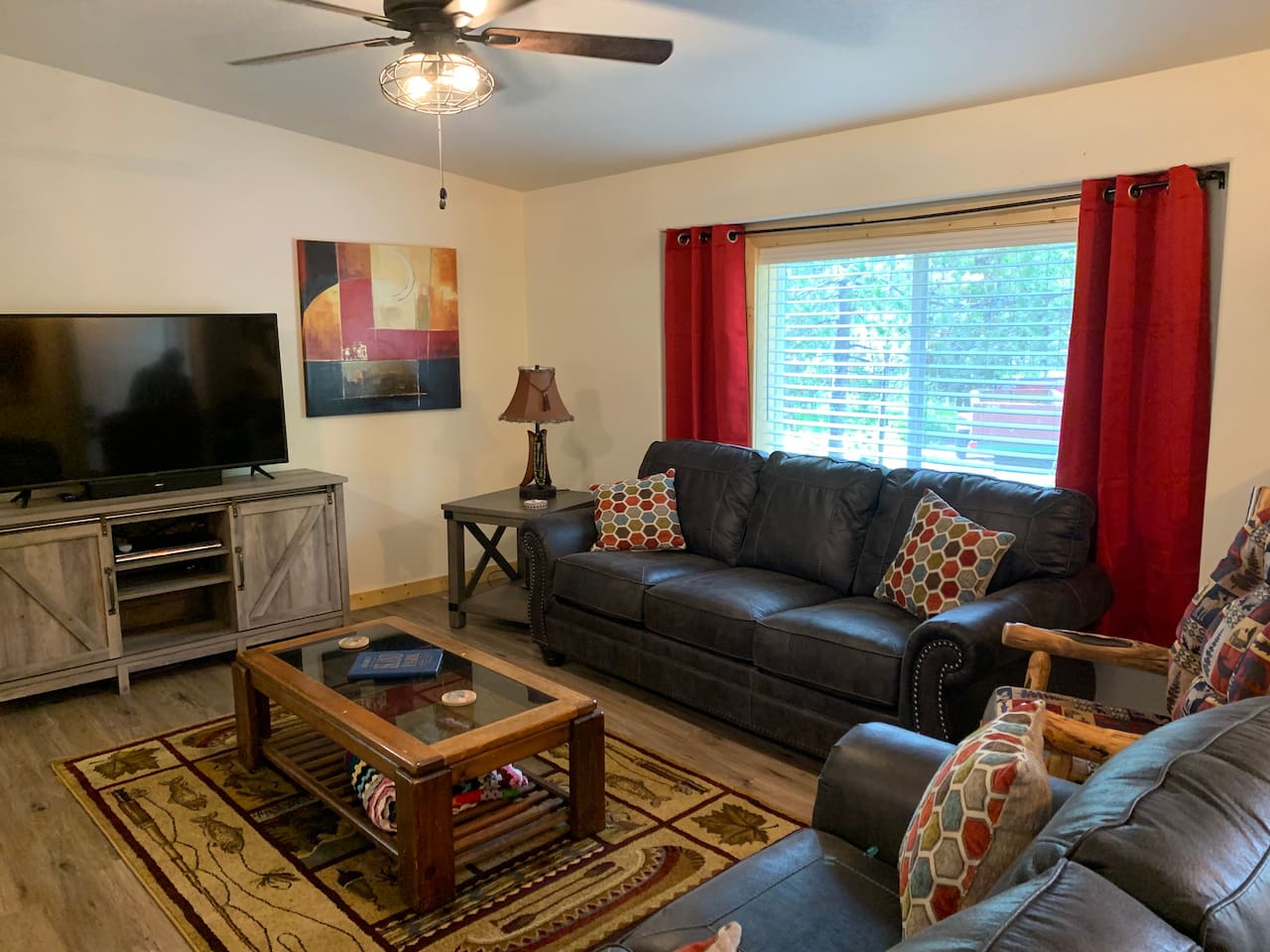 Living Room with Queen Pull Out Bed