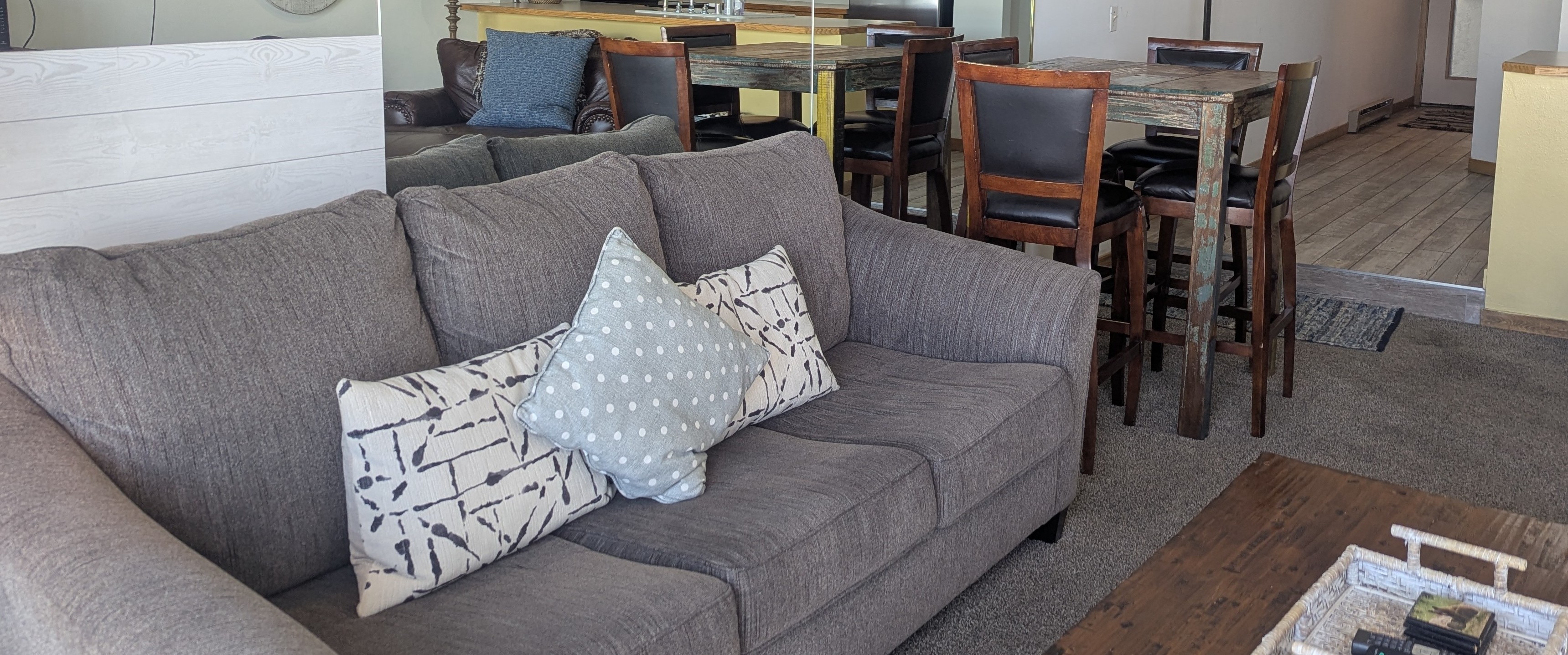 Sleeper couch in living room