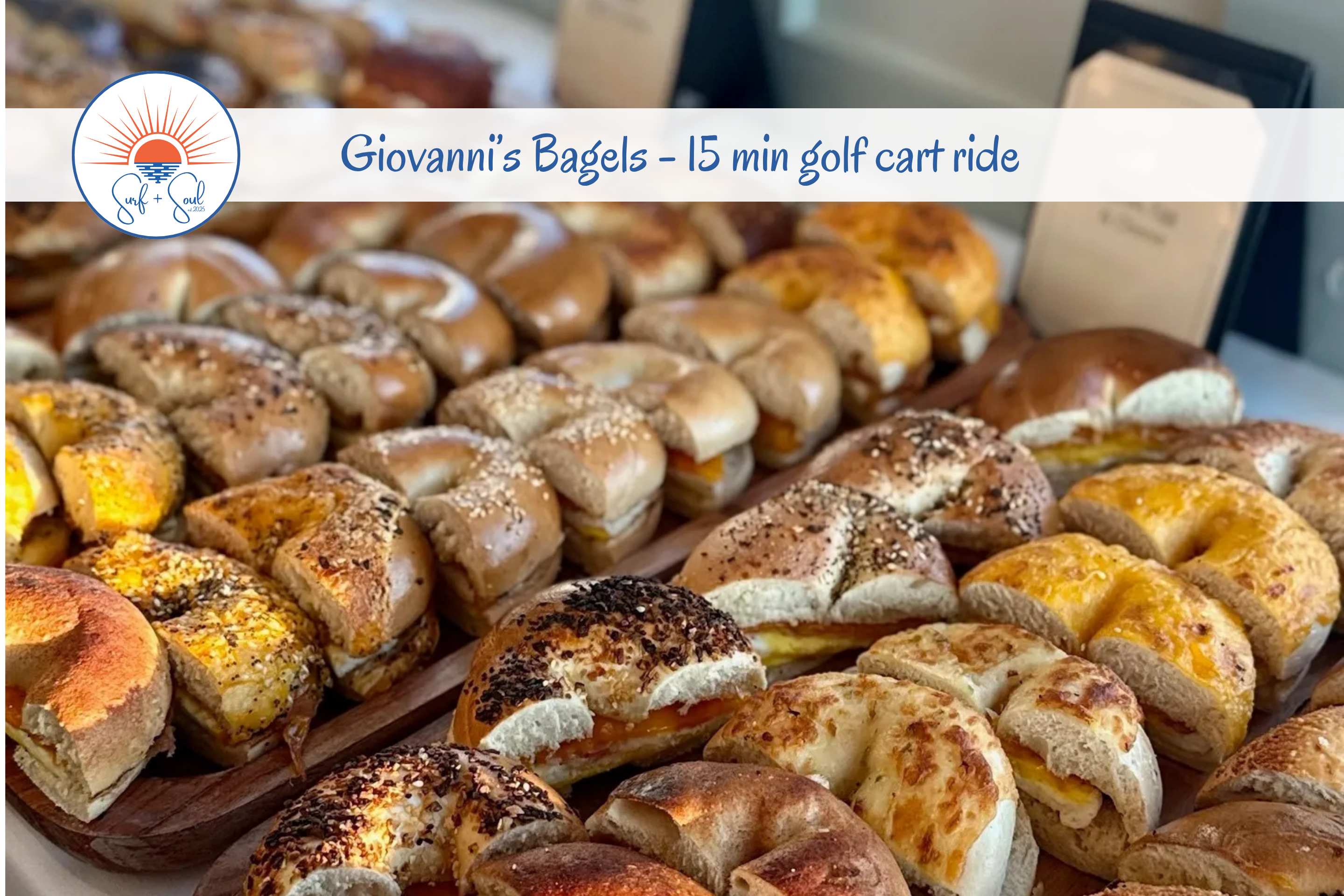 Start your day with NY style bagels at Giovanni’s.