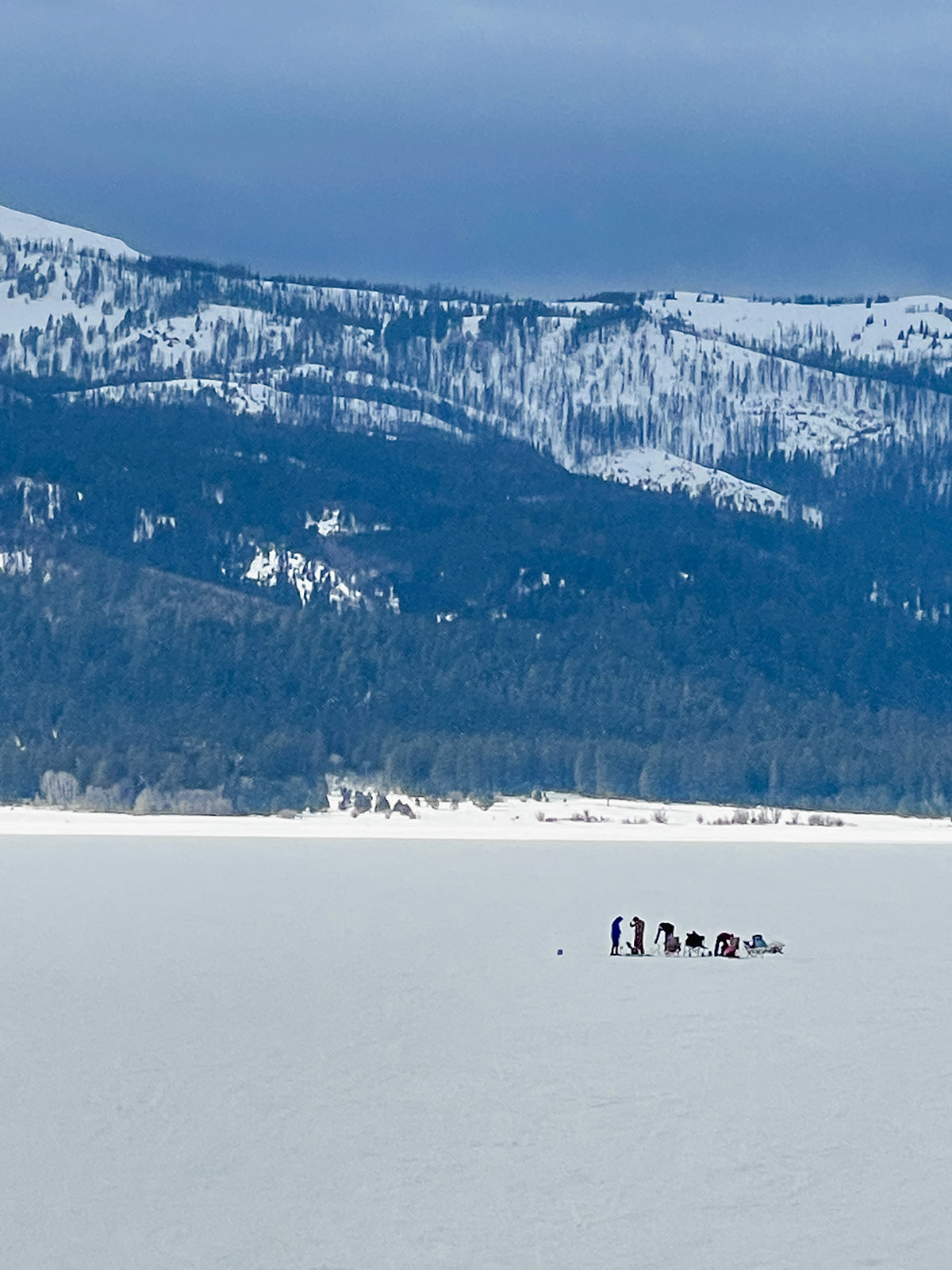 Ice Fishing On Lake Cascade