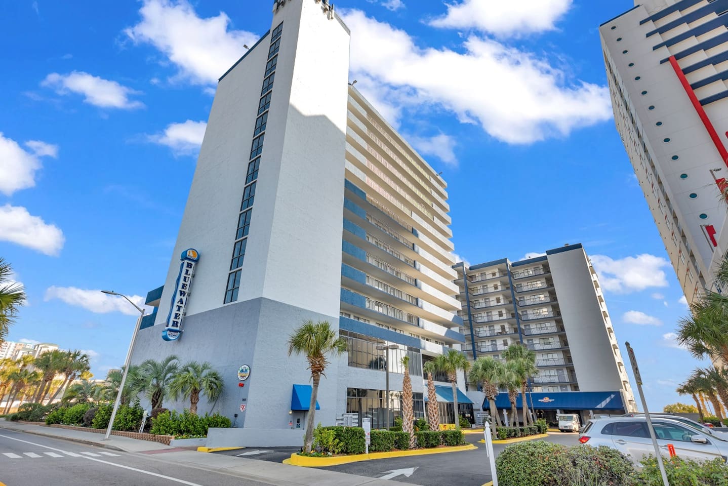 View of the resort entrance where you will enter.