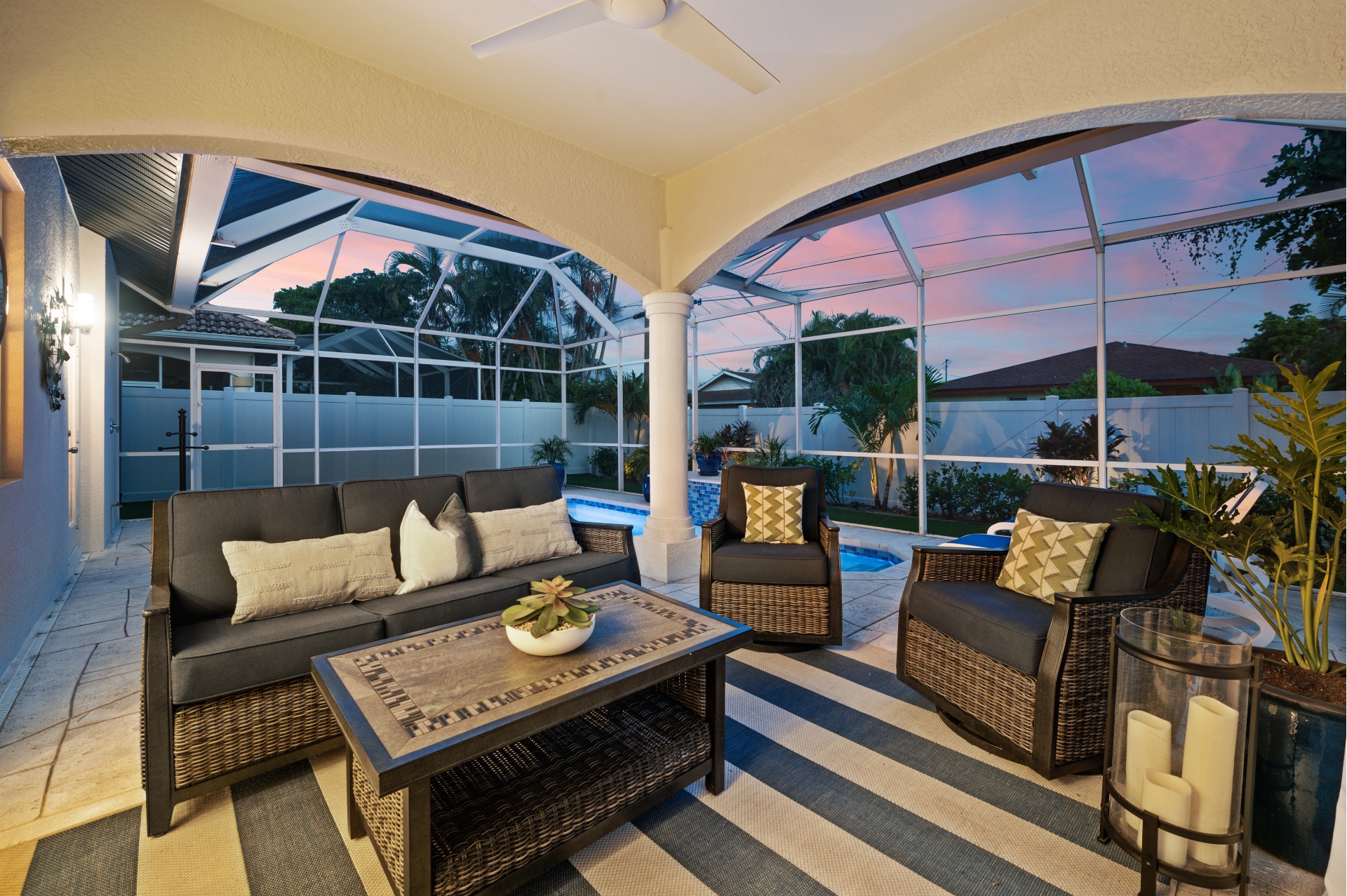 Covered outdoor seating