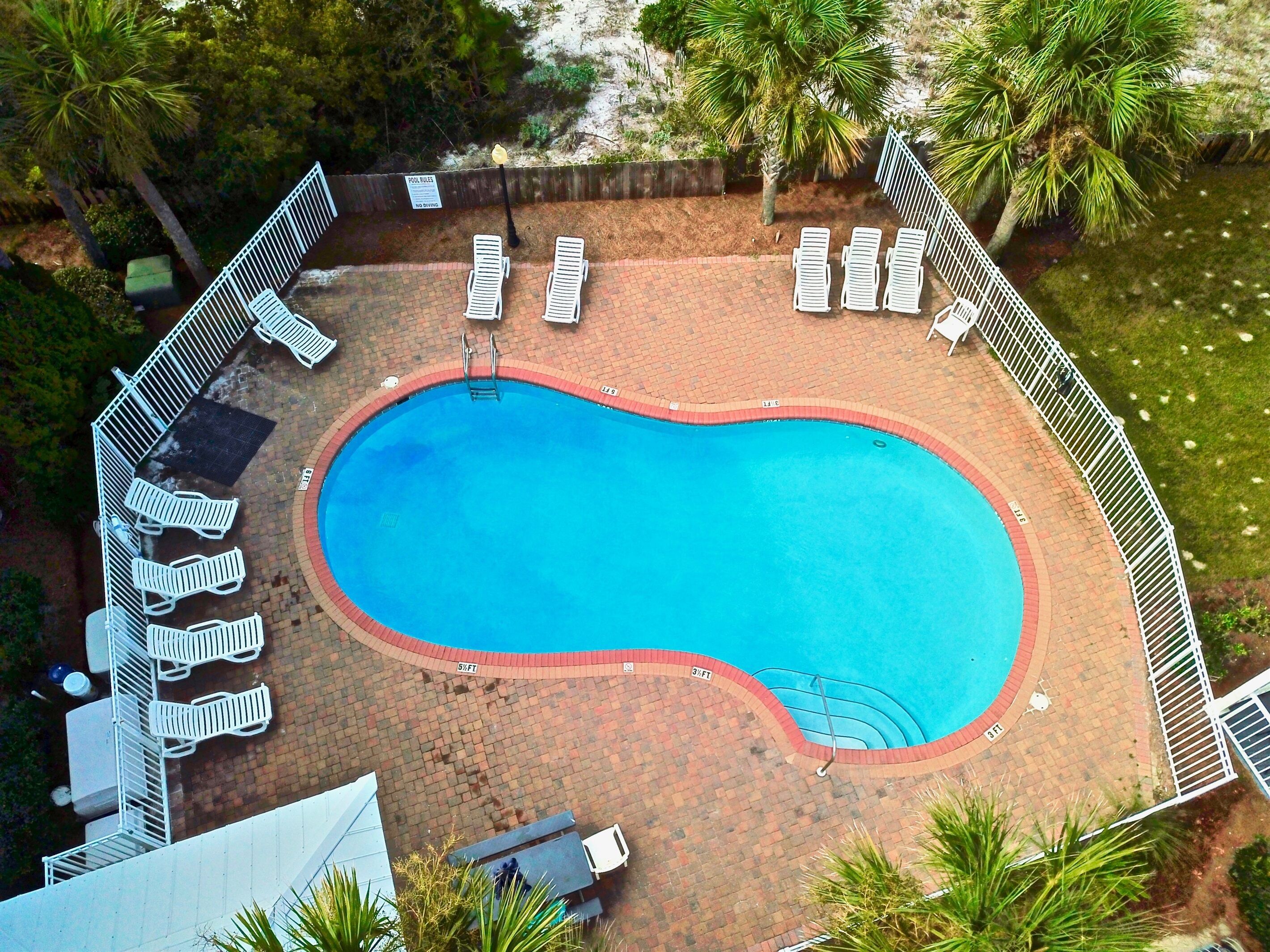 One of two resort pools