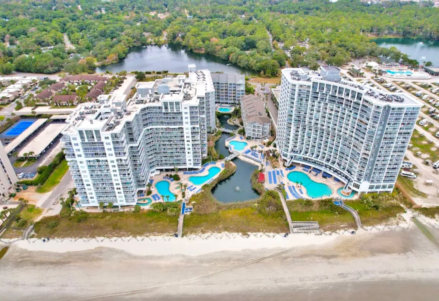 Overhead view of entire resort 