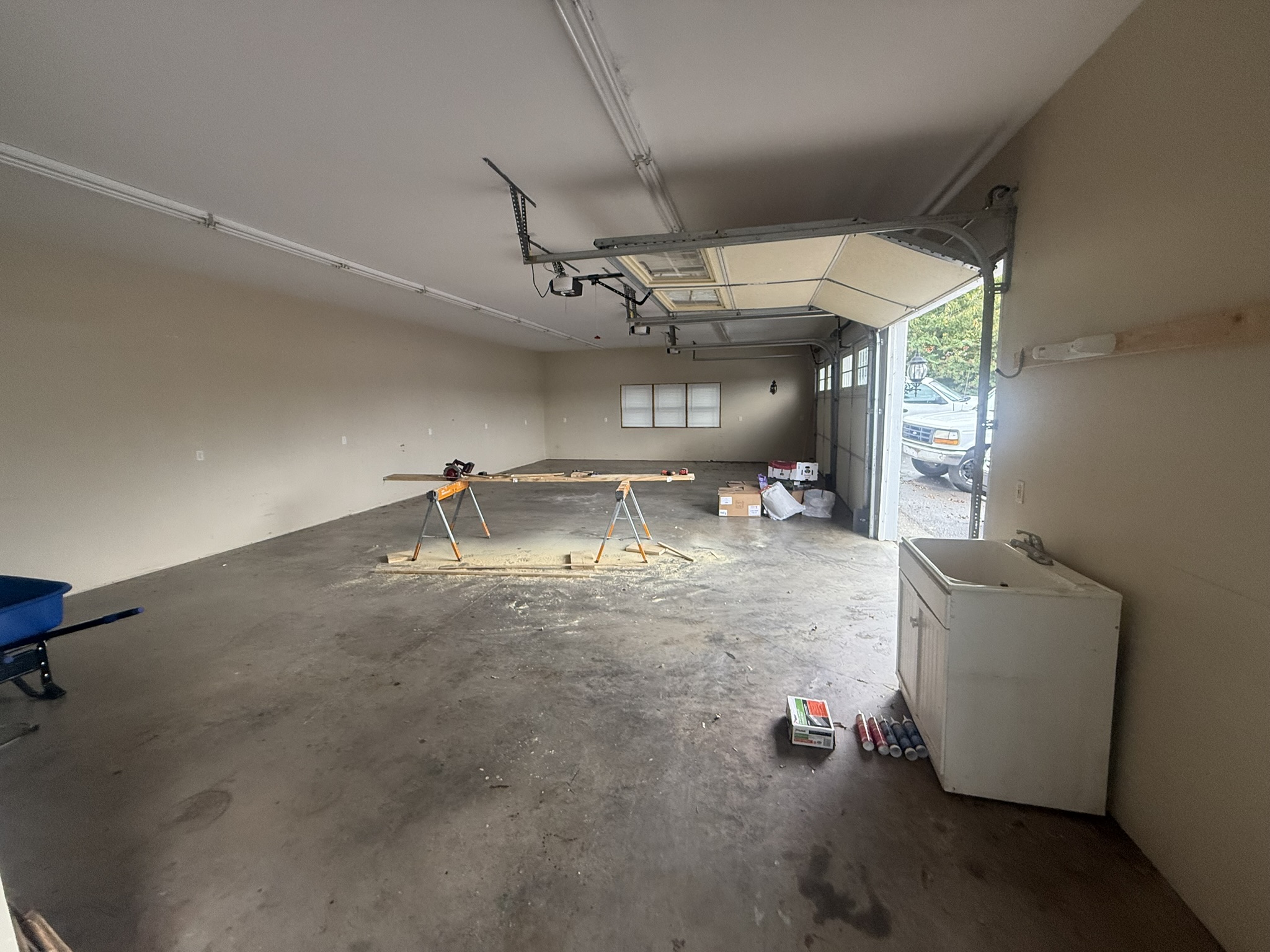 The garage is scheduled to be converted to a large game room with a media room upstairs