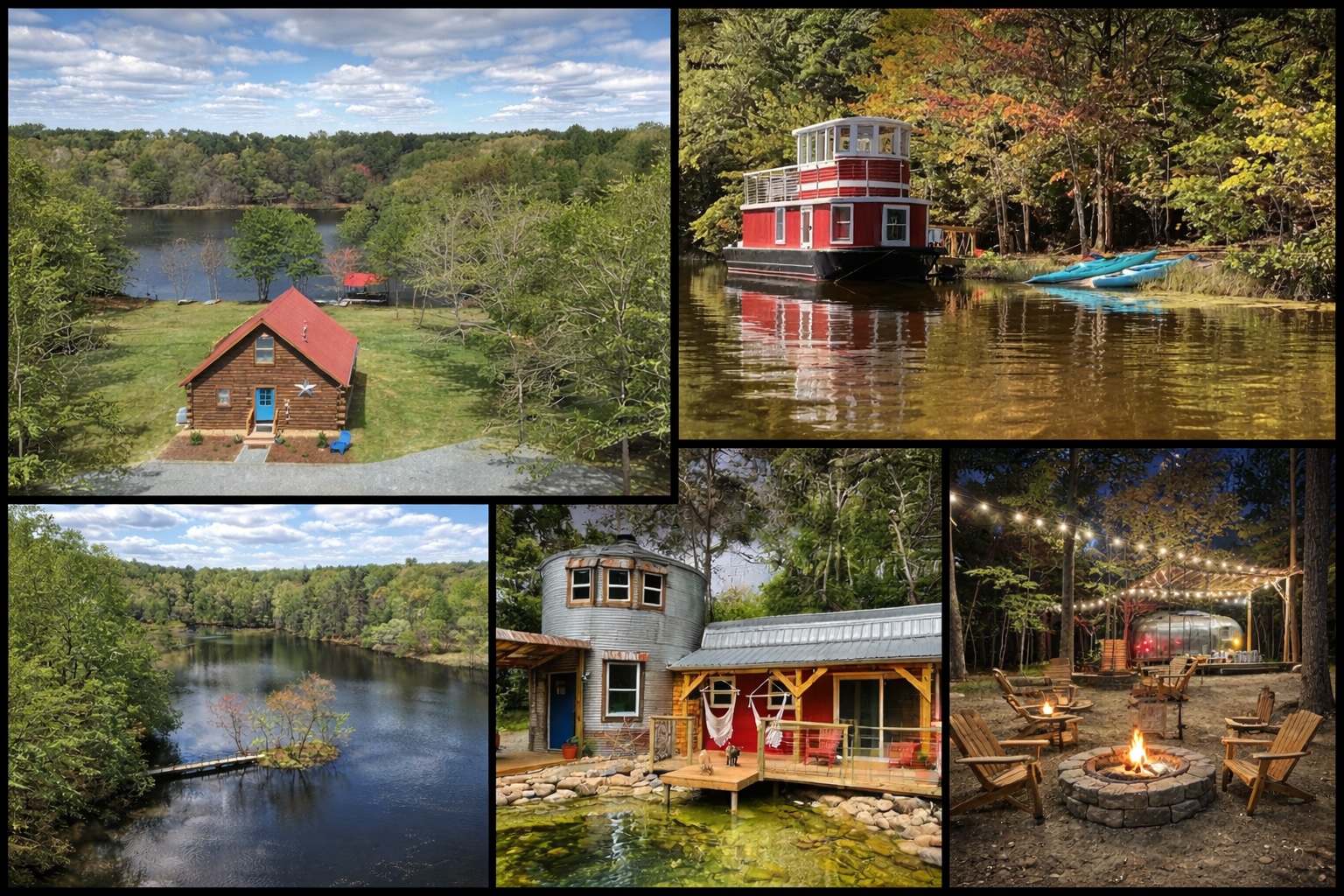 All Four rentals and Lake