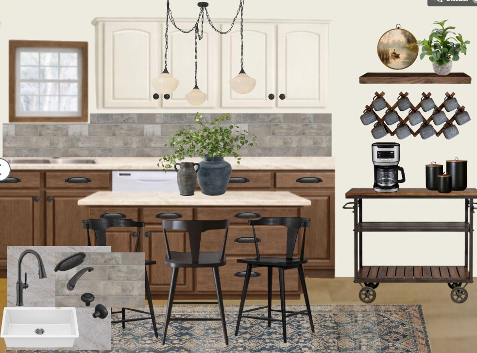 Kitchen design inspiration (rendering only not exact)