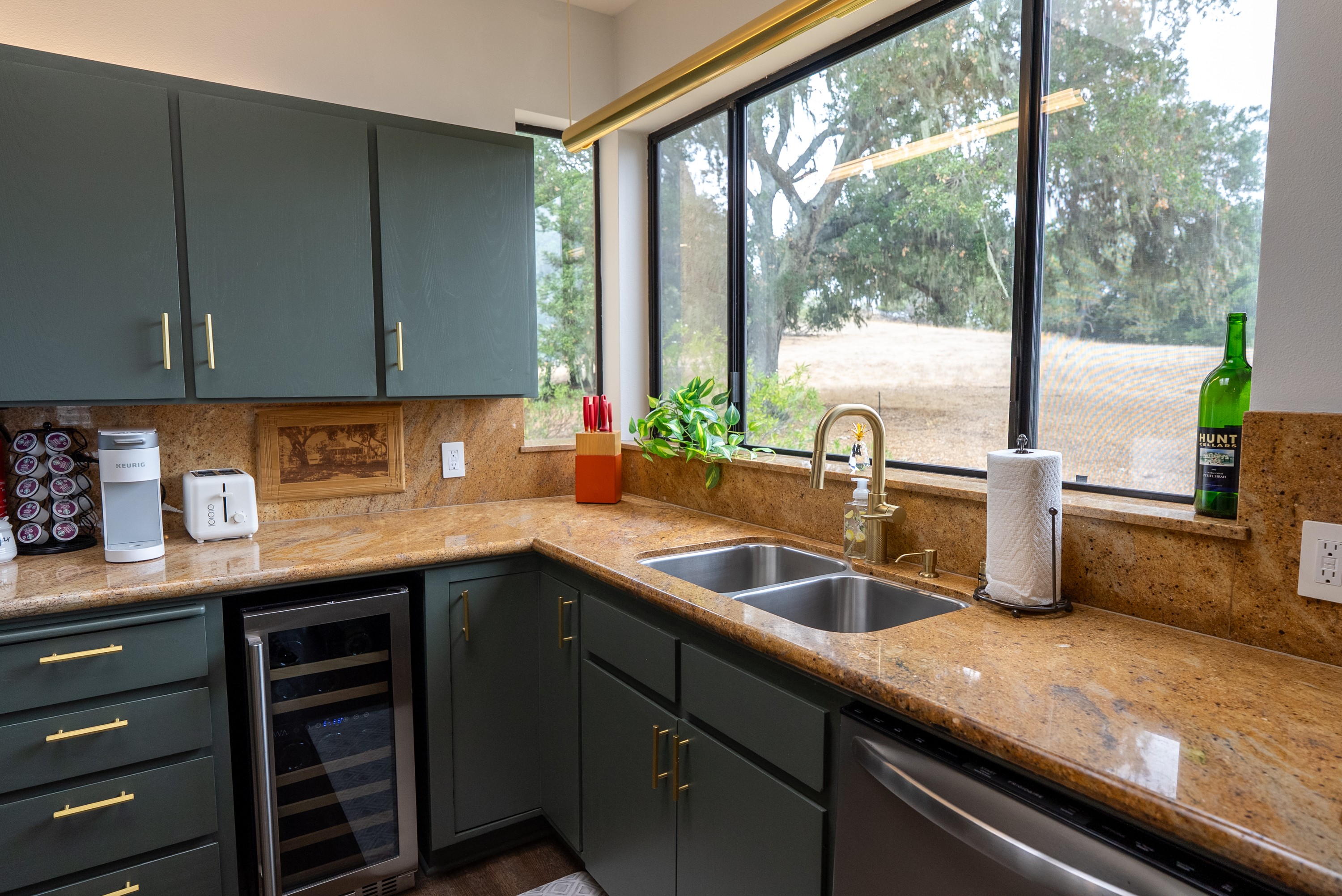 Fully stocked kitchen with all the essentials for your stay!