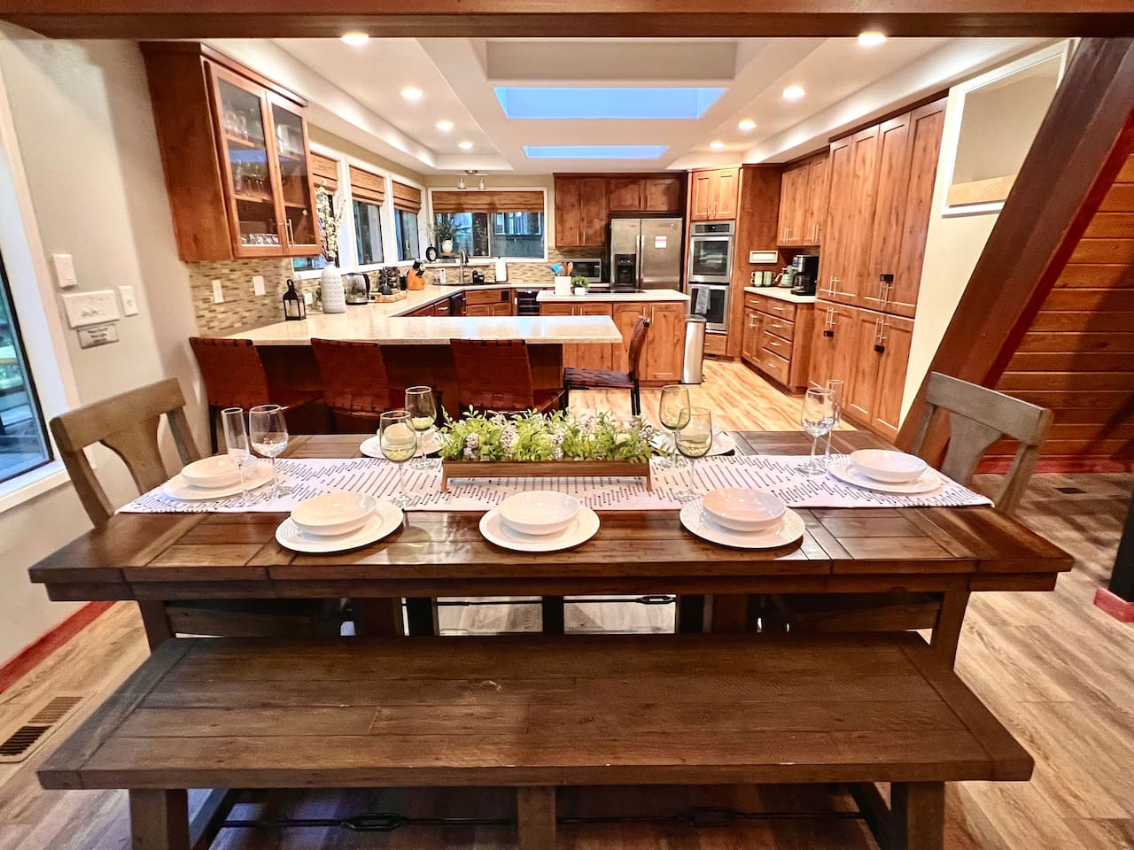 Dining and kitchen area