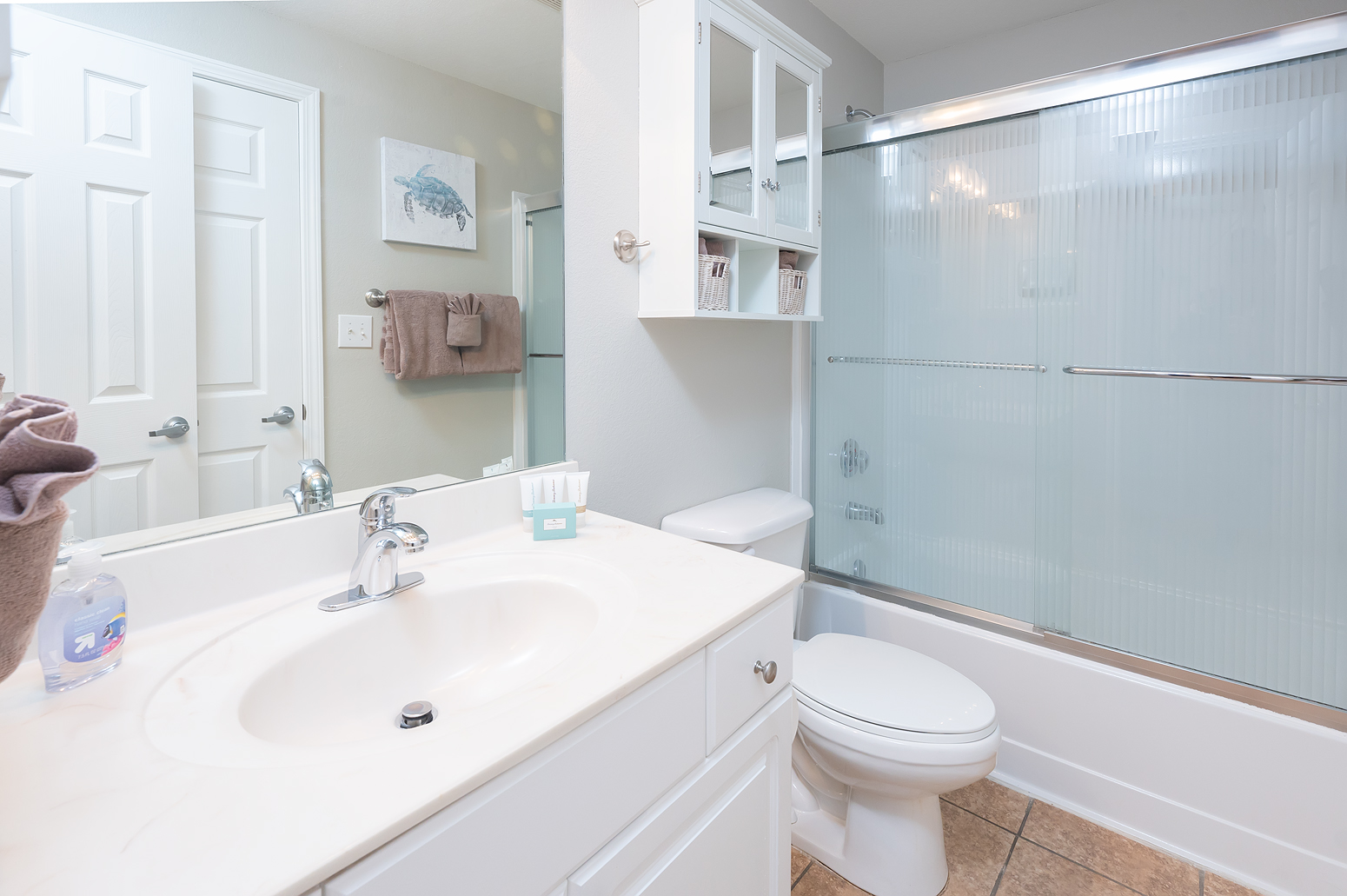 Bathroom with tub/shower combination